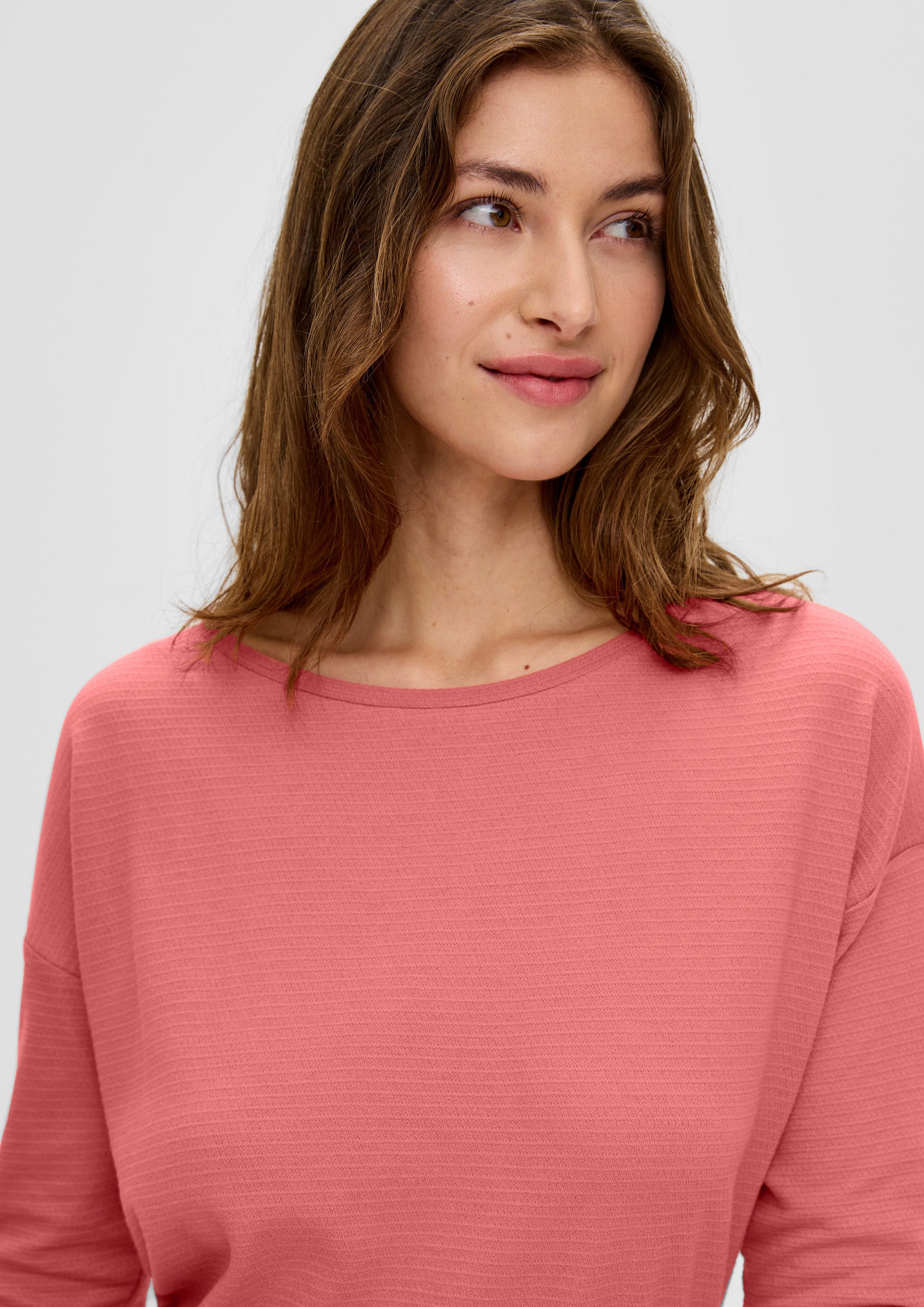 QS 3/4-Arm-Shirt T-Shirt Shirt mit 3/4-Ärmeln