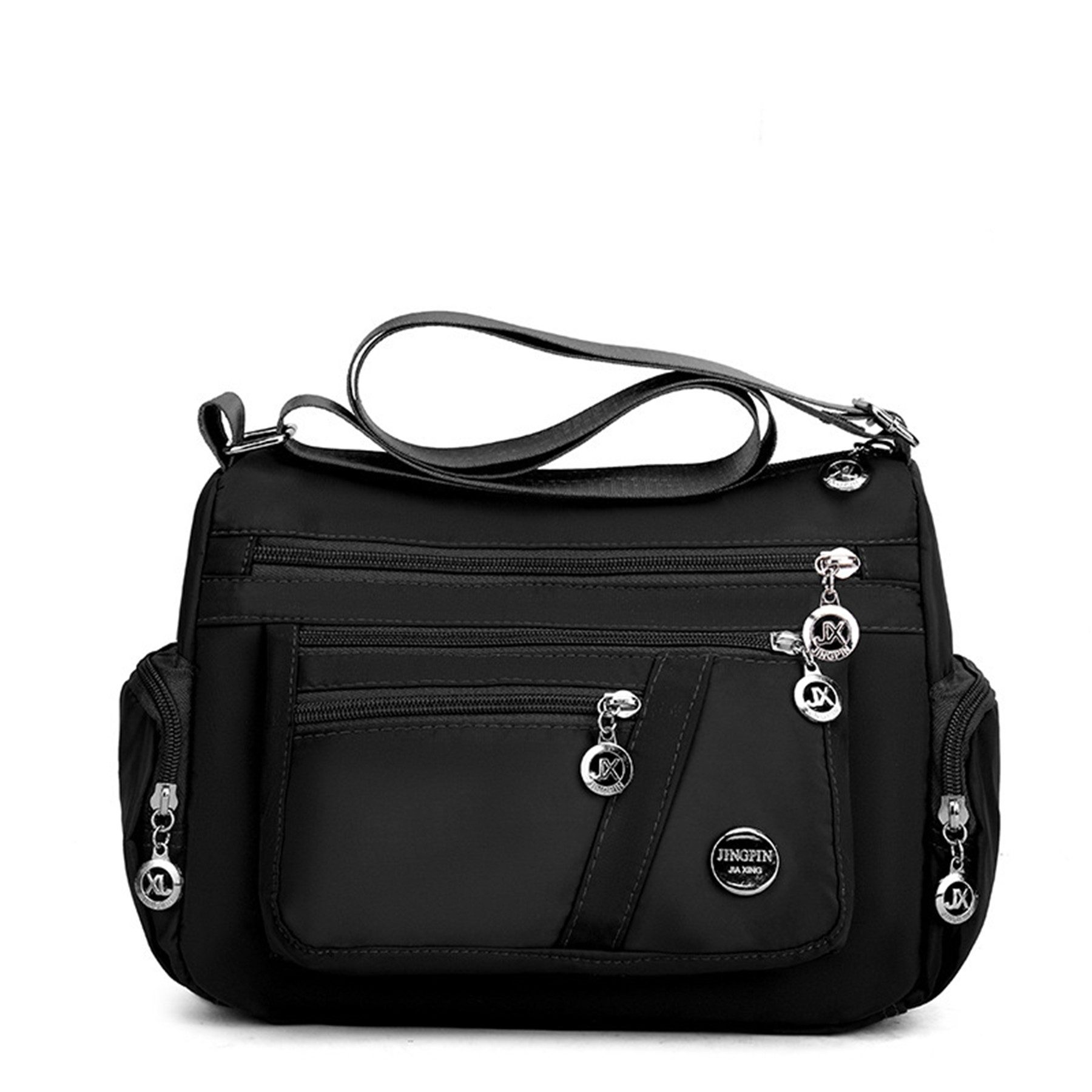 Mutig Schultertasche Umhängetasche Damen, Wasserdicht Nylon Schultertasche (Mehrfachtasche Handtasche mit RFID Geldbörse, Vintage Einfarbige, Crossbody, Schultertasche, Freizeit), Groß Stofftasche Handtaschen Strandtasche