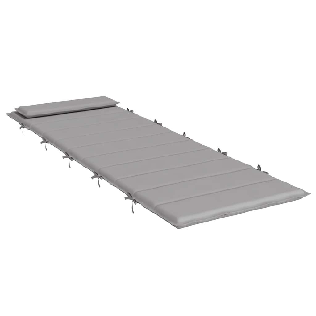 vidaXL Sitzauflage Sonnenliegen-Auflage Grau 180x60x4 cm Oxford-Gewebe, (1 St) – Bild 4 von 5