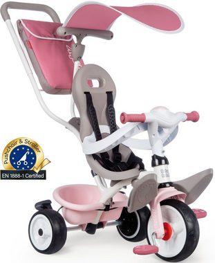 Smoby Dreirad Baby Balade Plus, rosa, mit Sonnendach; Made in Europe