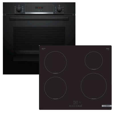 BOSCH Backofen-Set EcoClean mit Induktionskochfeld Power-Booster - autark, 60 cm