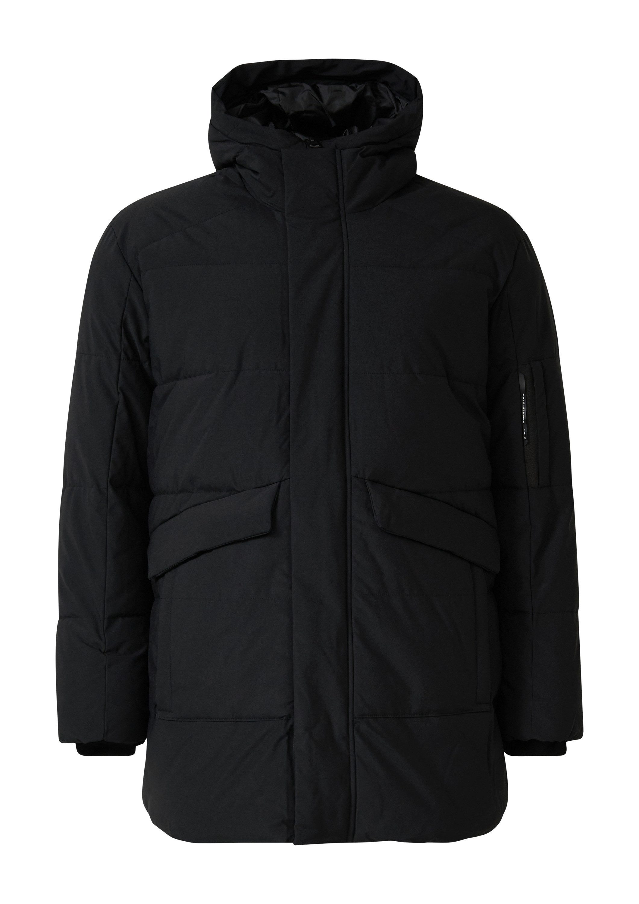 s.Oliver Winterjacke Outdoor-Jacke Wasserabweisender Puffer-Parka mit Kapuze und sportiven Details