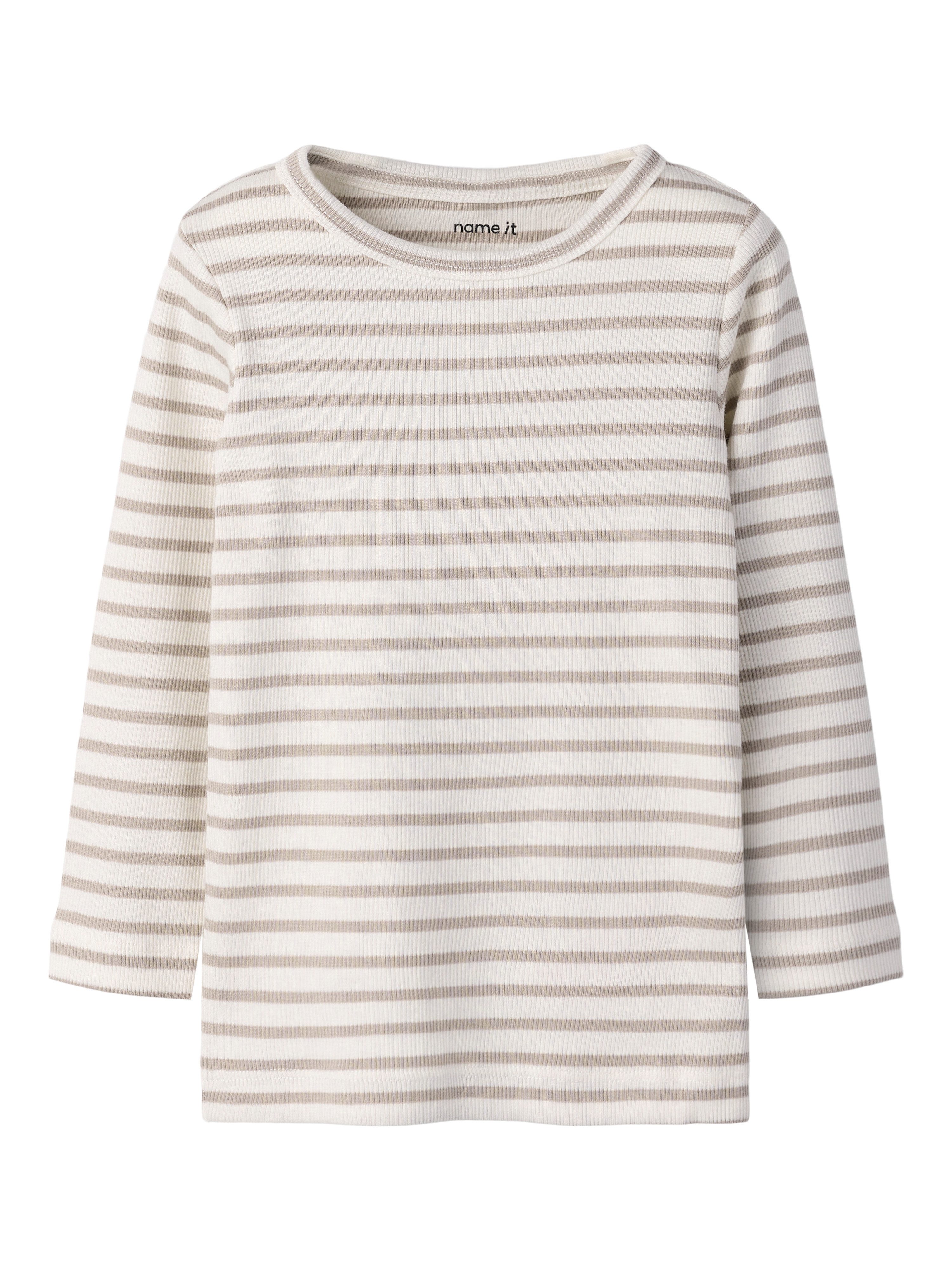 Name It Langarmshirt NMNBANI LS XSL TOP NOOS Ringel-Look in toller Rippen-Qualität – Bild 2 von 5