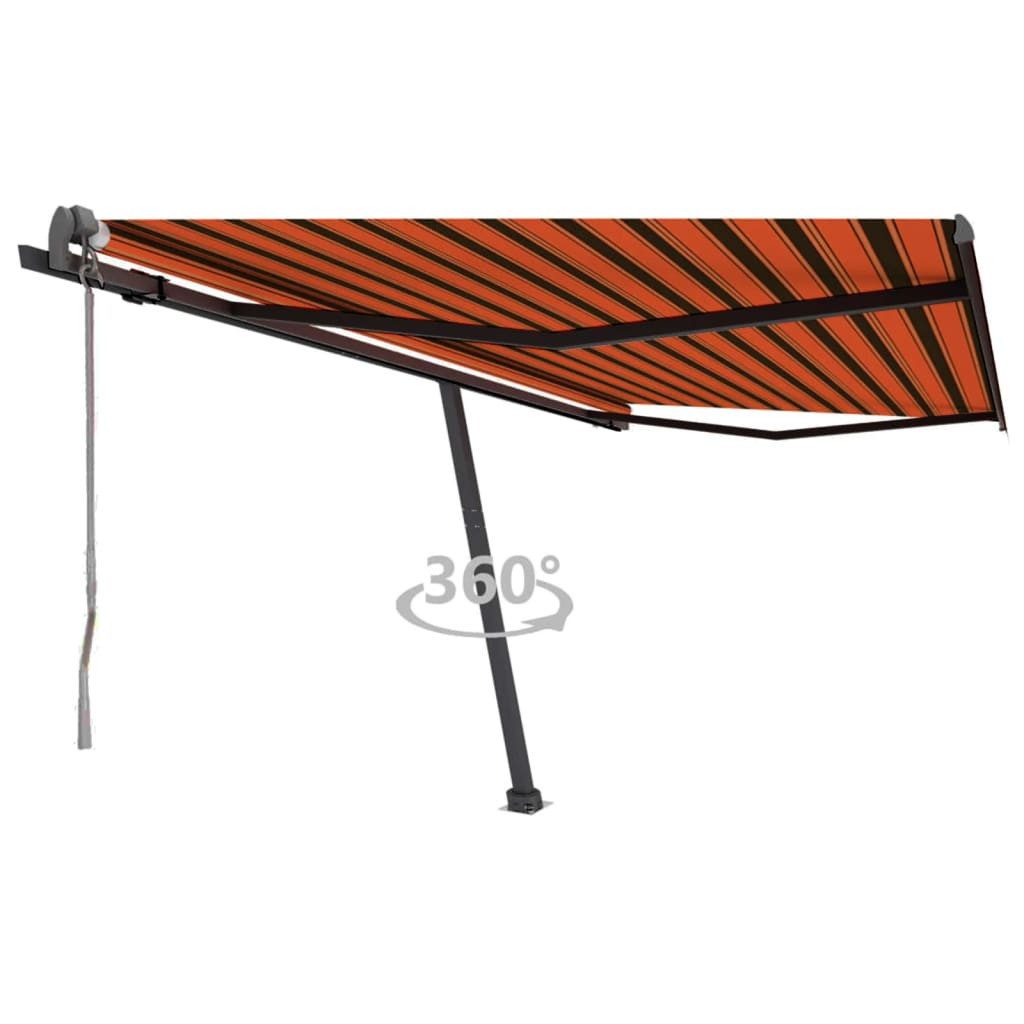 Thumbnail - vidaXL Standmarkise Markise Automatisch 450x300 cm Orange/Braun