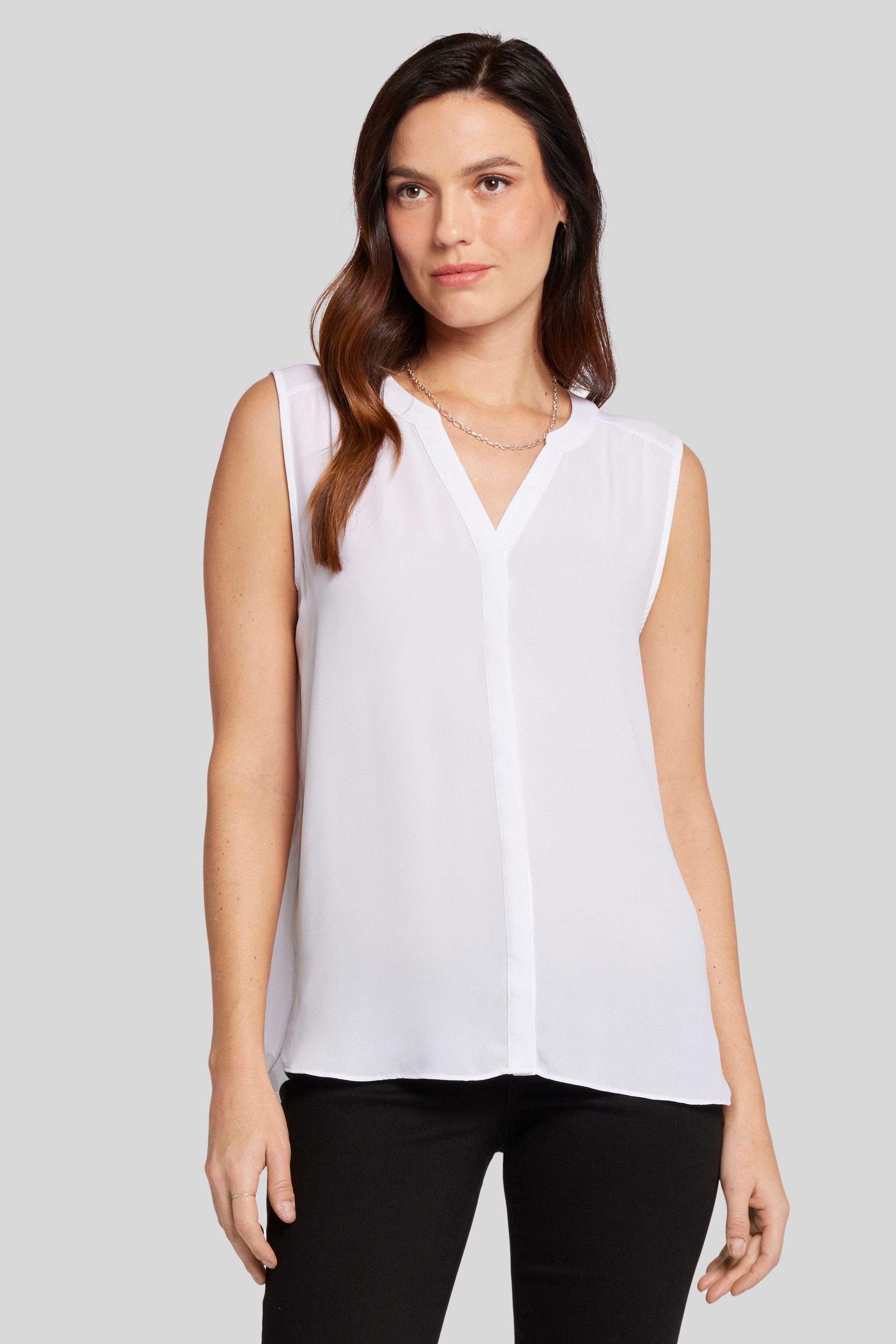 NYDJ Blusentop Ärmellose Pintuck Bluse