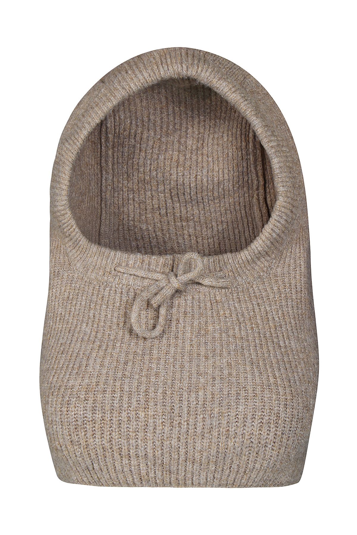 ZE-ZE Nordic Sturmhaube Balaclava Strickmütze beige melange aus weichem Materialmix