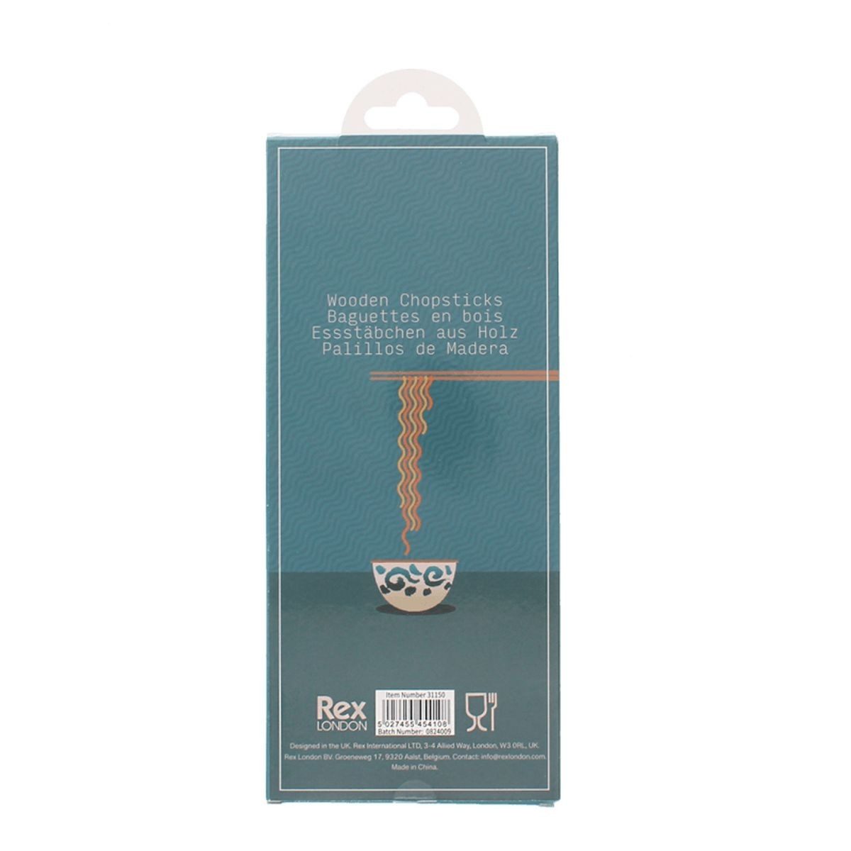 Rex London Essstäbchen aus Holz 5 Paar Asiastäbchen 22cm Sushi