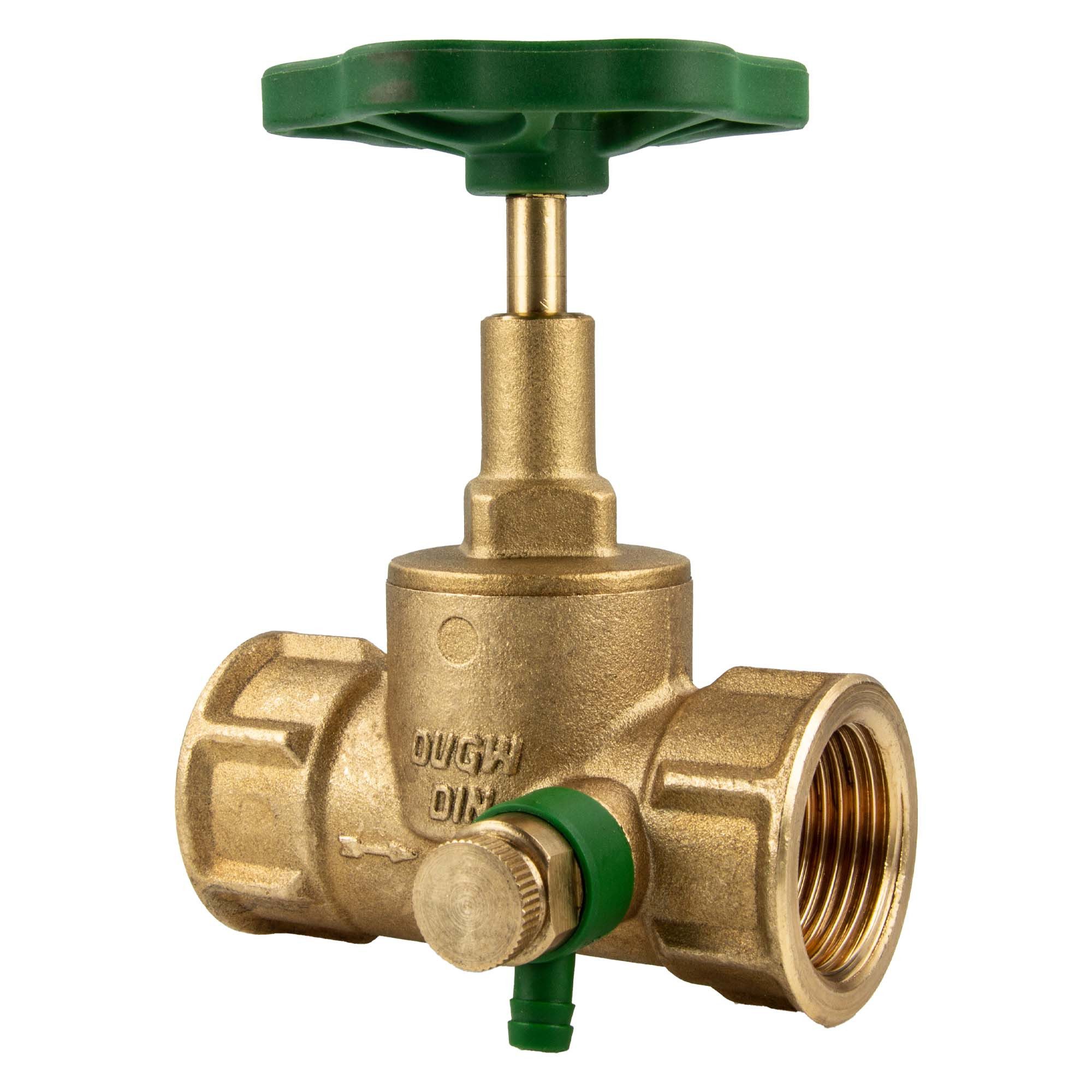 Schlösser Absperrventil Durchgangsventil mit Entleerung und steigender Spindel Typ 1110, Zulassungen: DVGW für Trinkwasser