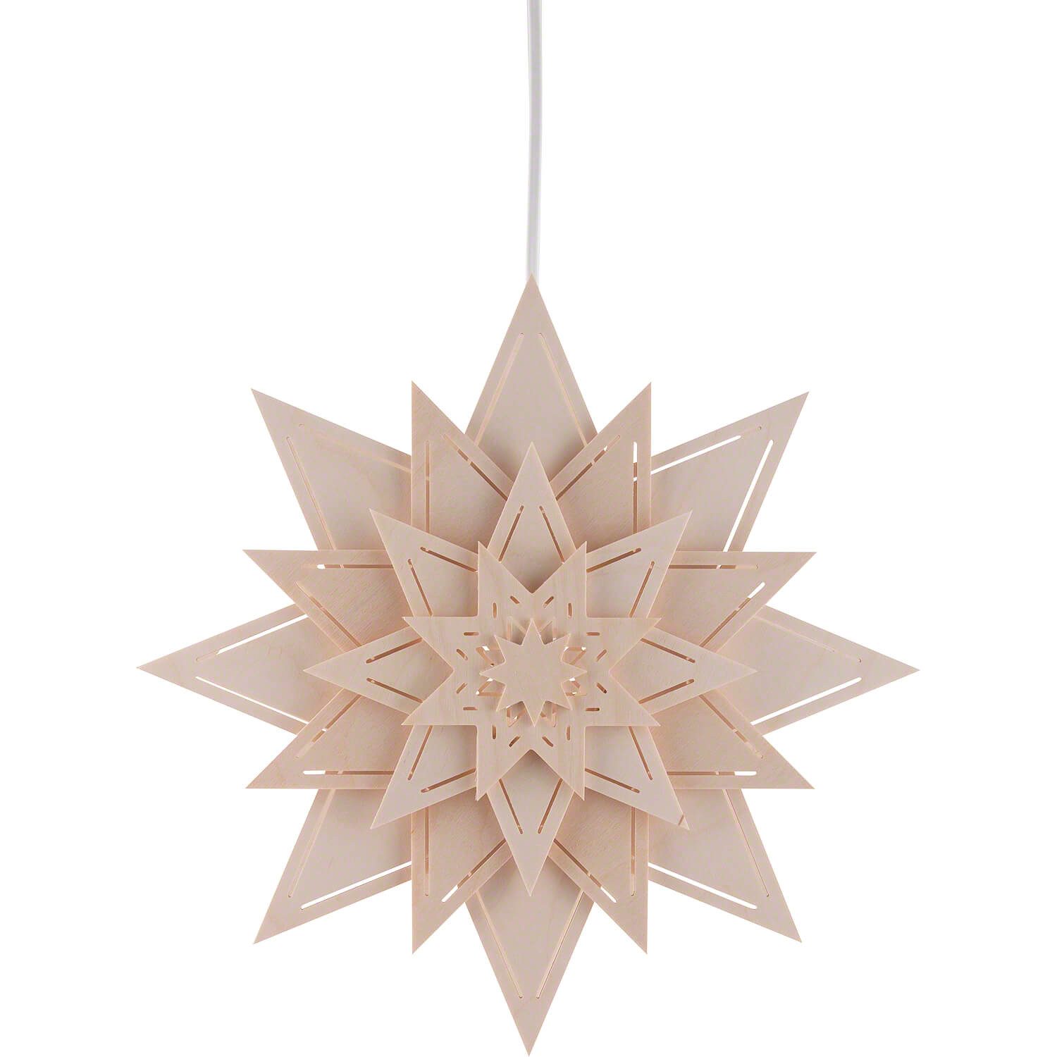 Kunstgewebe Taulin Schwibbogen Fensterbild Stern mit Lichtschlitzen - Blume günstig online kaufen