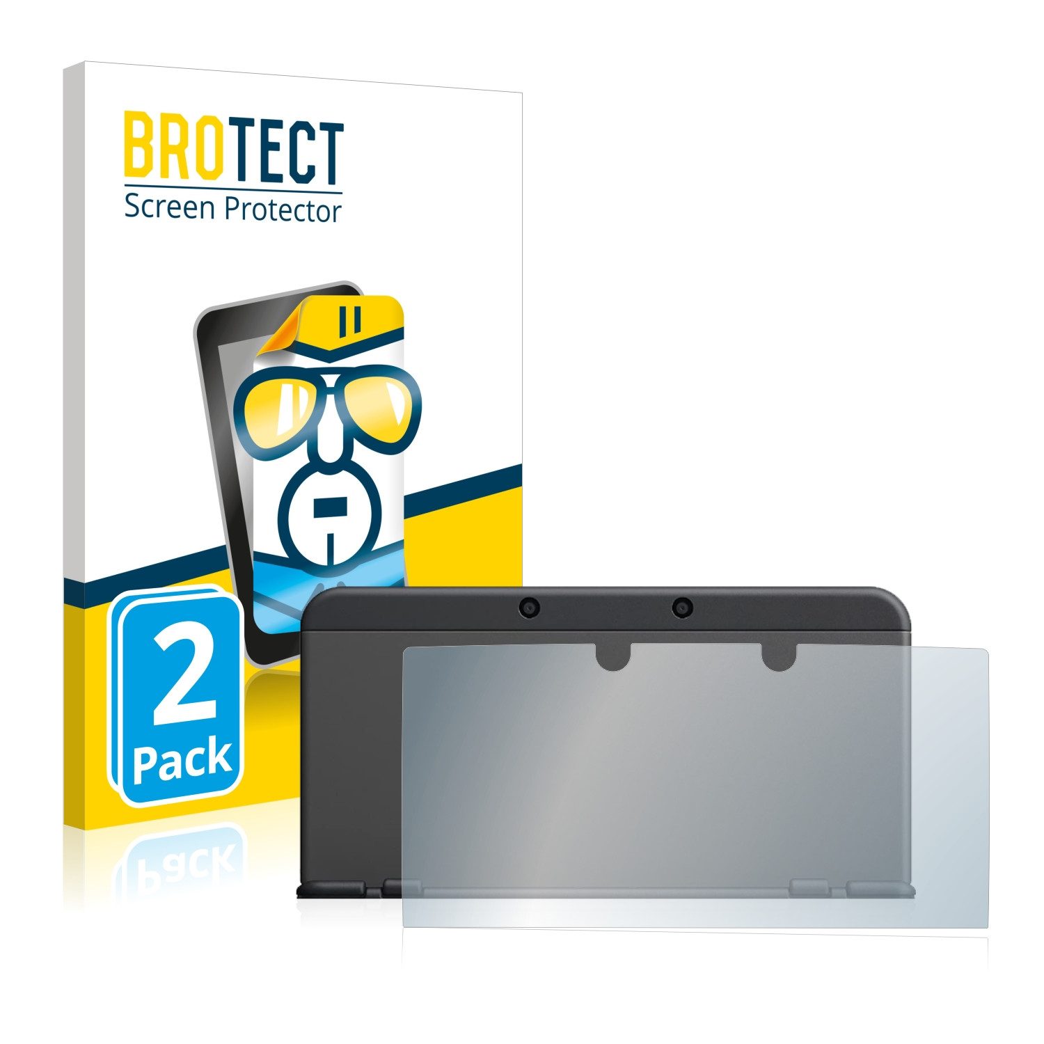 BROTECT Schutzfolie für Nintendo 3DS (Gehäuse), Displayschutzfolie, 2 Stück, Folie klar
