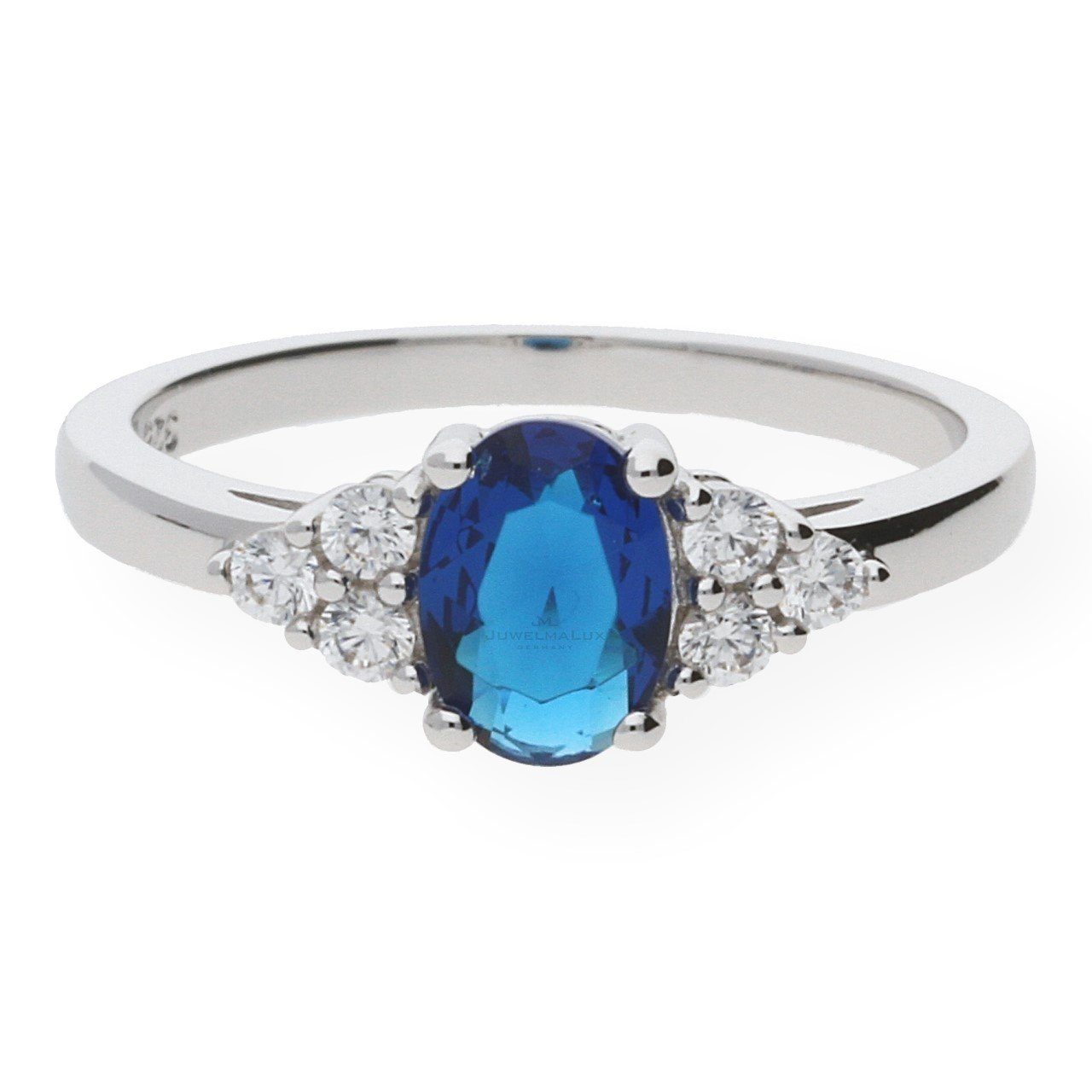 JuwelmaLux Fingerring JuwelmaLux Ring in Silber 925/000 mit synthetischem Saphir JL10-07-030 (kein Set, 1-tlg)