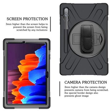 Wigento Tablet-Hülle Für Samsung Galaxy Tab S9 u. FE S8 S7 Plus Tab S7 FE 360 Grad Hülle