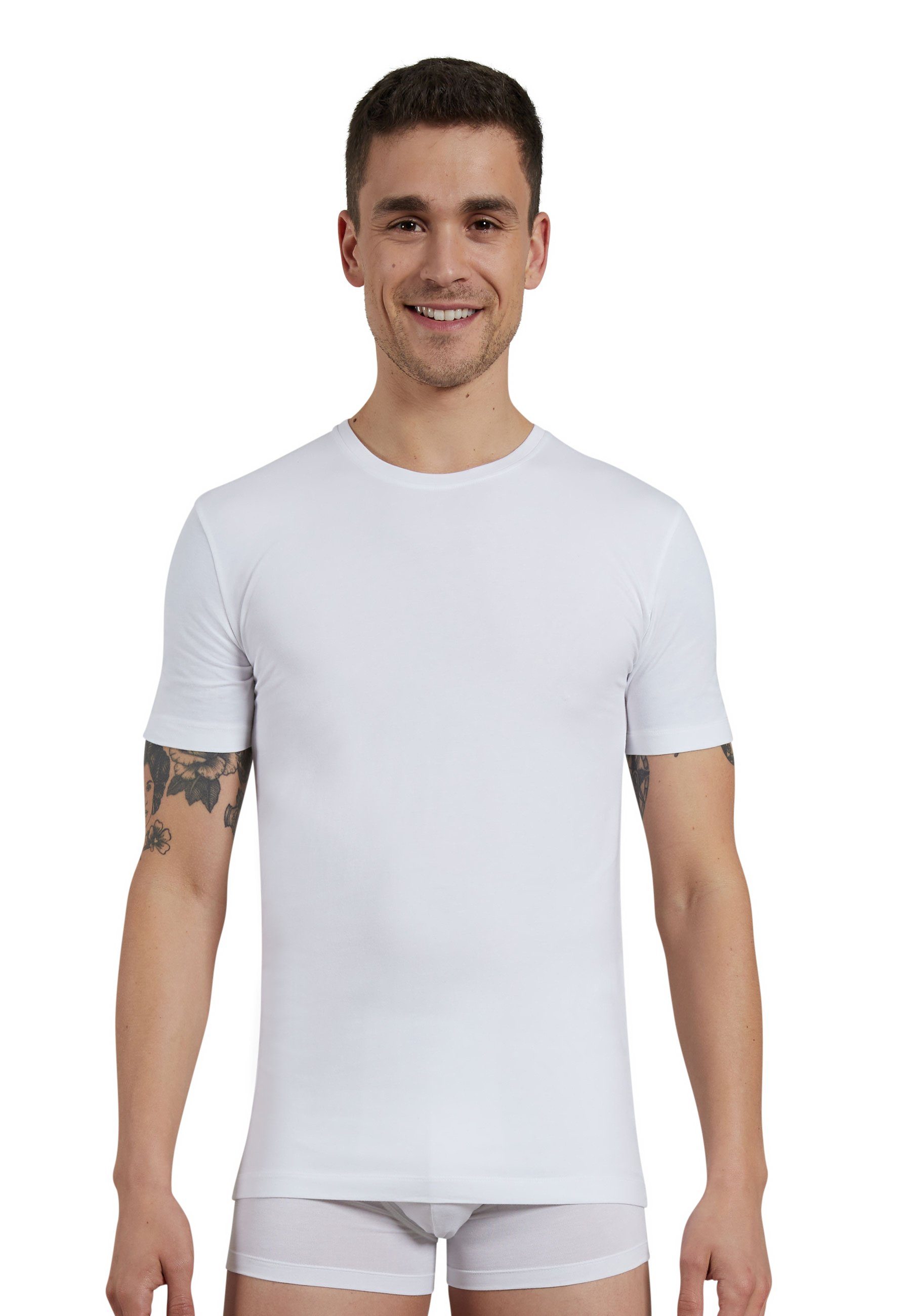 Unterziehshirt CECEBA Herren Shirt weiß uni