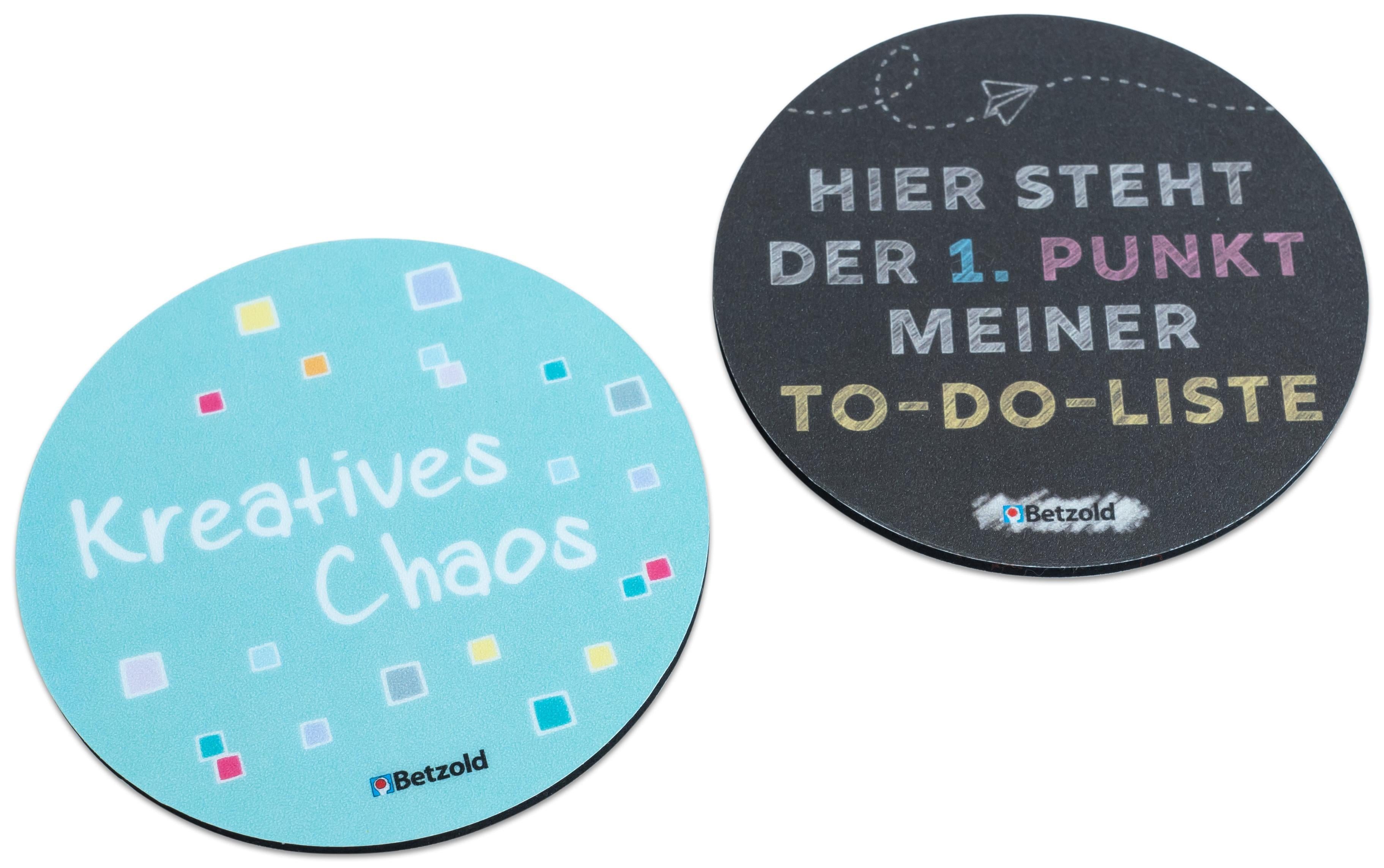 Betzold Becheruntersetzer Design-Untersetzer mit Spruch, 2er-Set