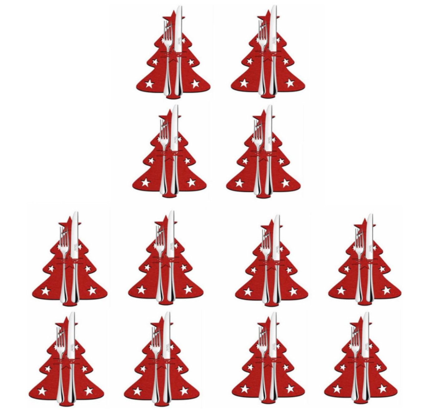 Coonoor Künstlicher Weihnachtsbaum 12 Stück Bestecktasche Tannenbaum Bestec günstig online kaufen