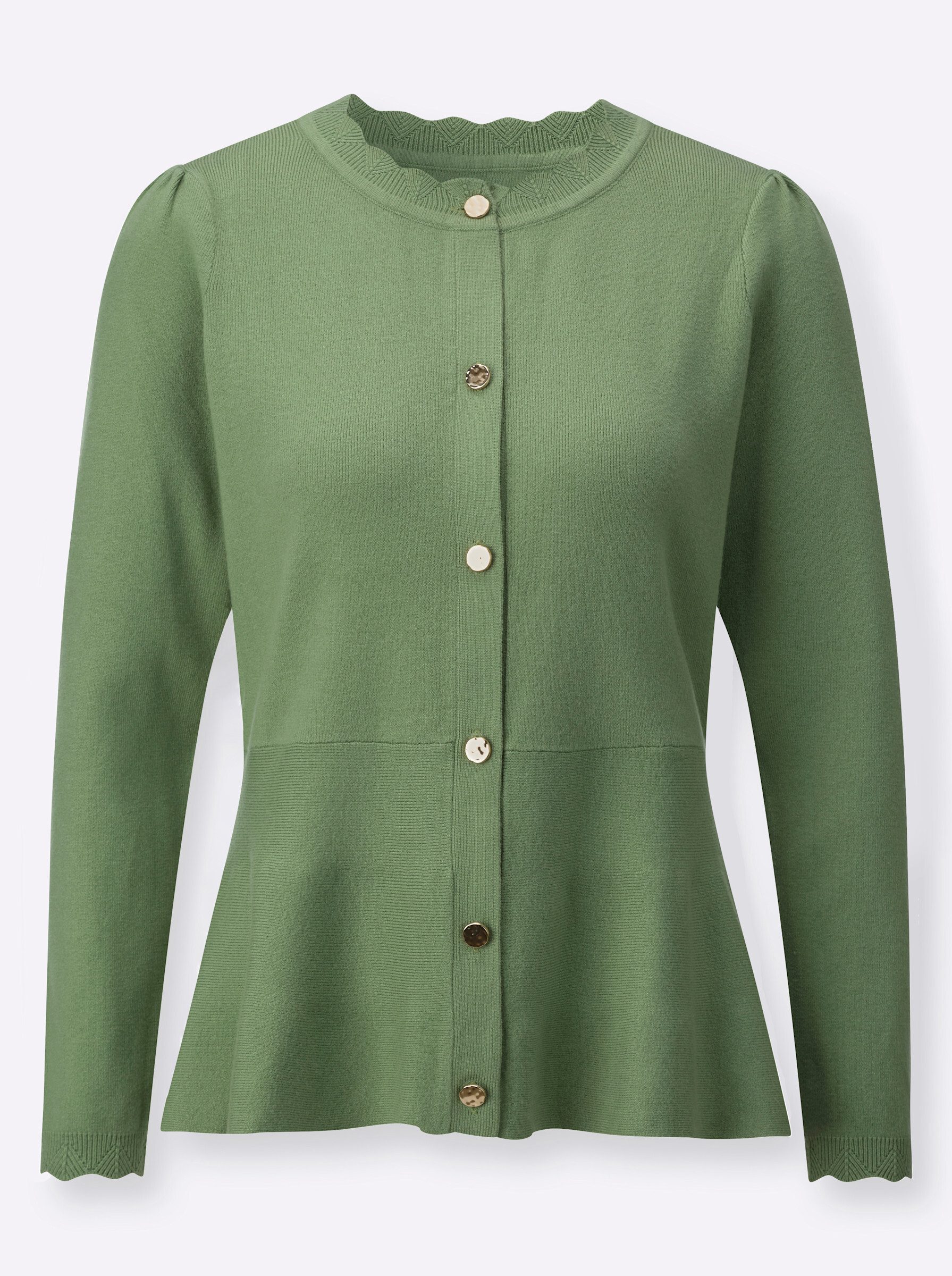 Strickjacke Modal-Mix-Strickjacke Langarm Feinstrick