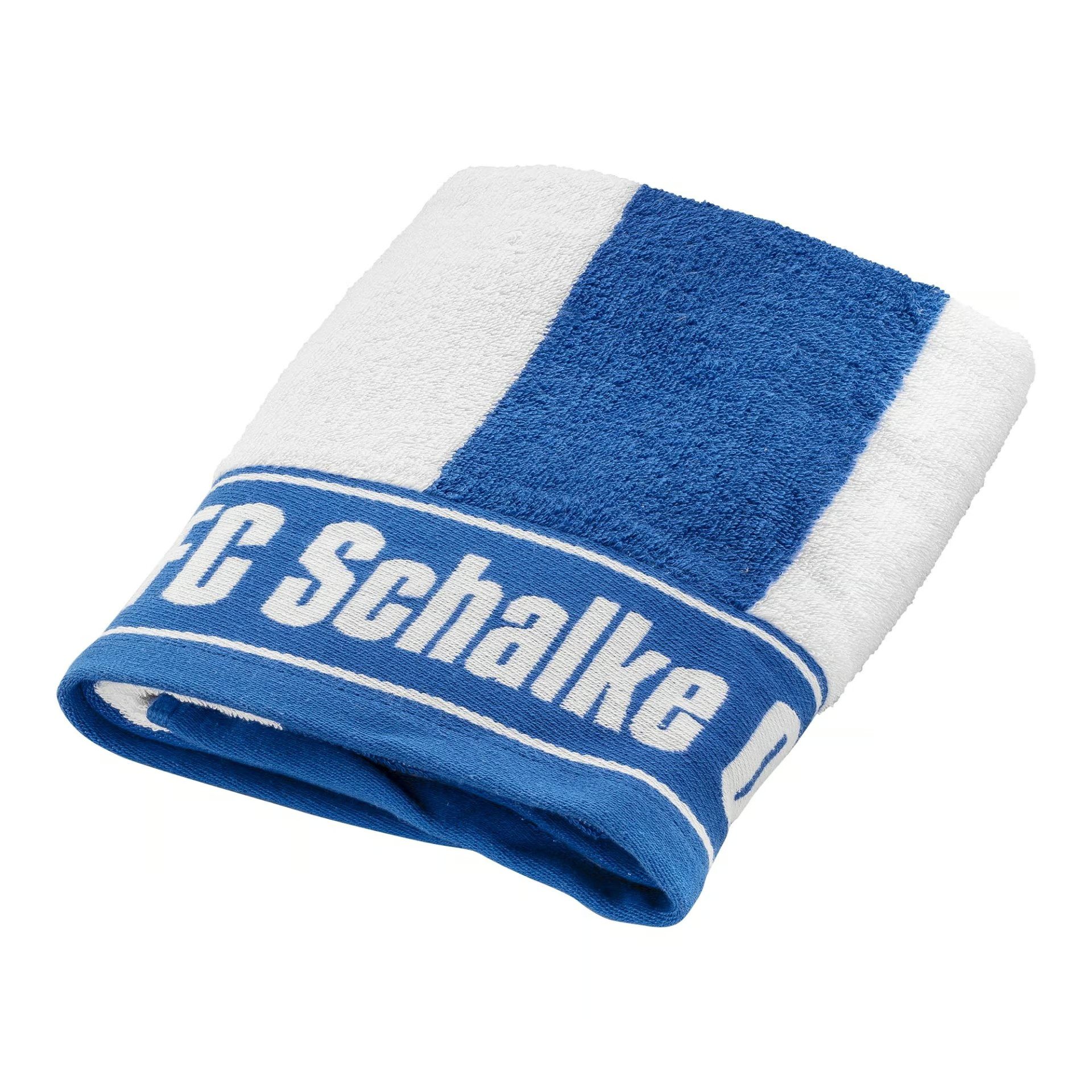 FC Schalke 04 Handtuch Blockstreifen ca. 50 x 100 cm 100% Baumwolle günstig online kaufen