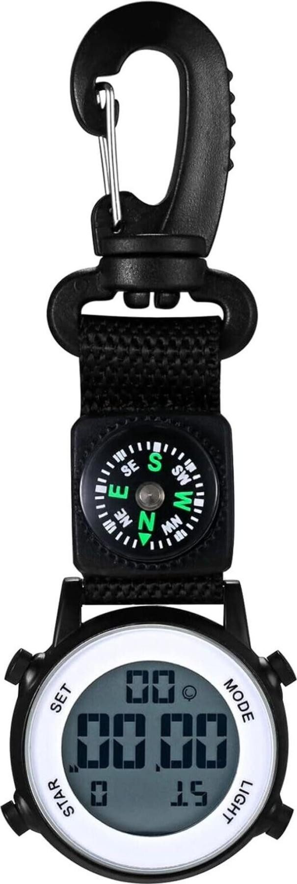 FELIXLEO Chronograph Karabineruhr Digital – Clip-on Quarzuhr mit leuchtendem, Kalender, (1-tlg)