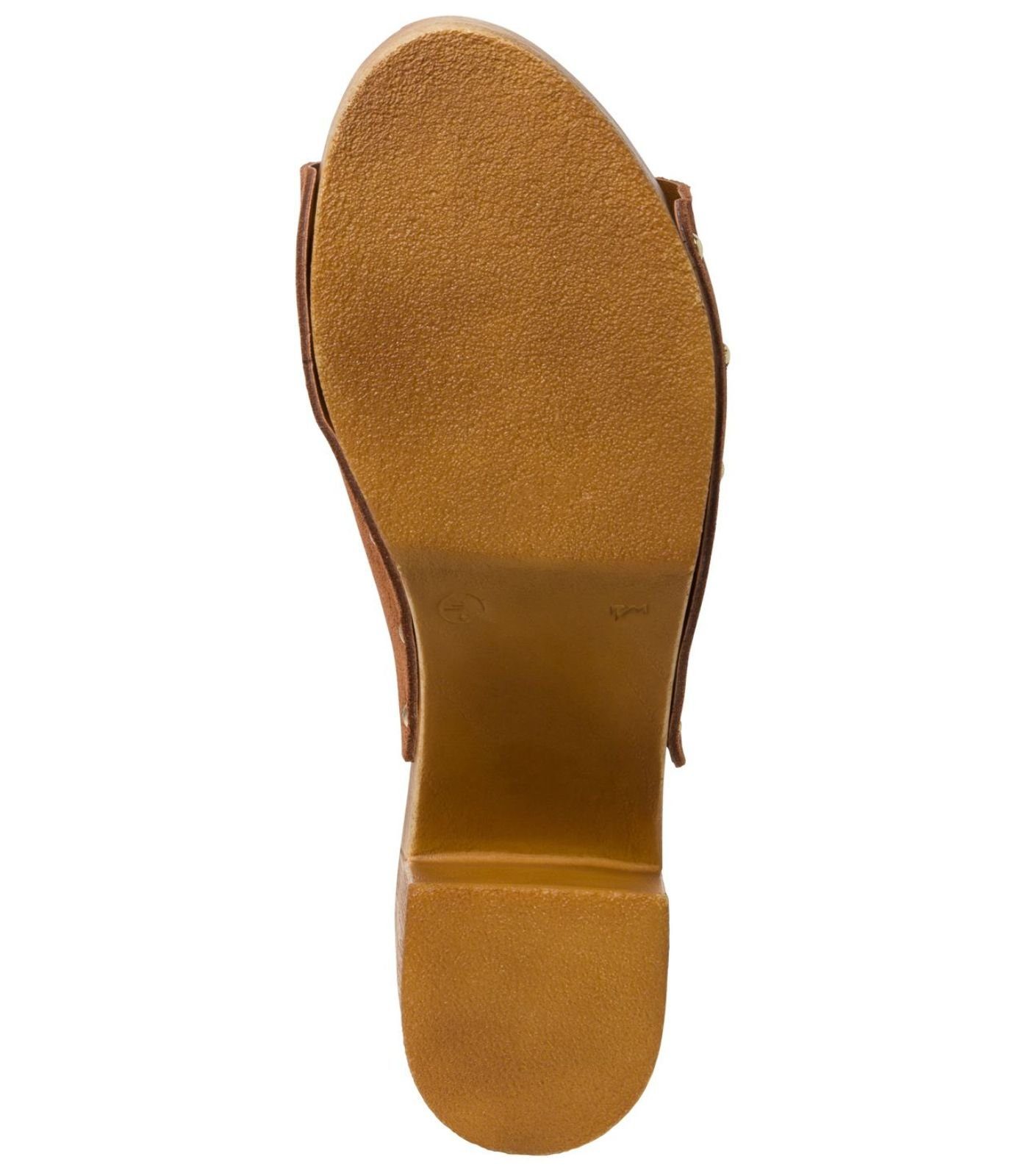 Tamaris Pantolette (cognac) Leder Pantoletten Braun