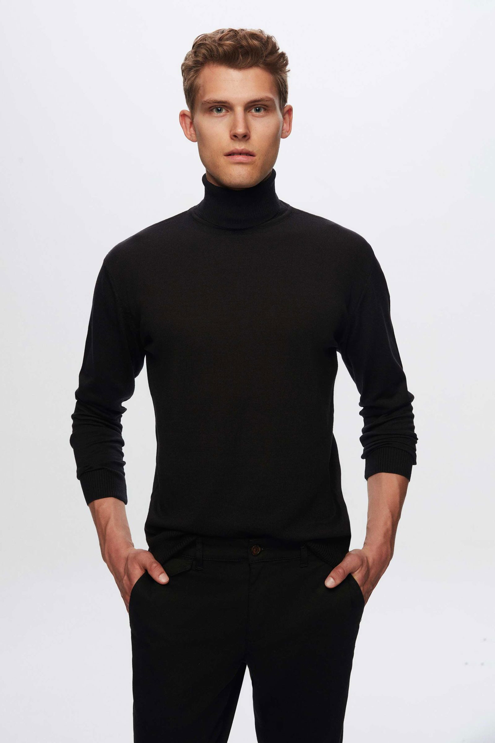 D'S DAMAT Strickpullover Ds Damat Rollkragenpullover aus Baumwollmischung mit regulärer Passfor