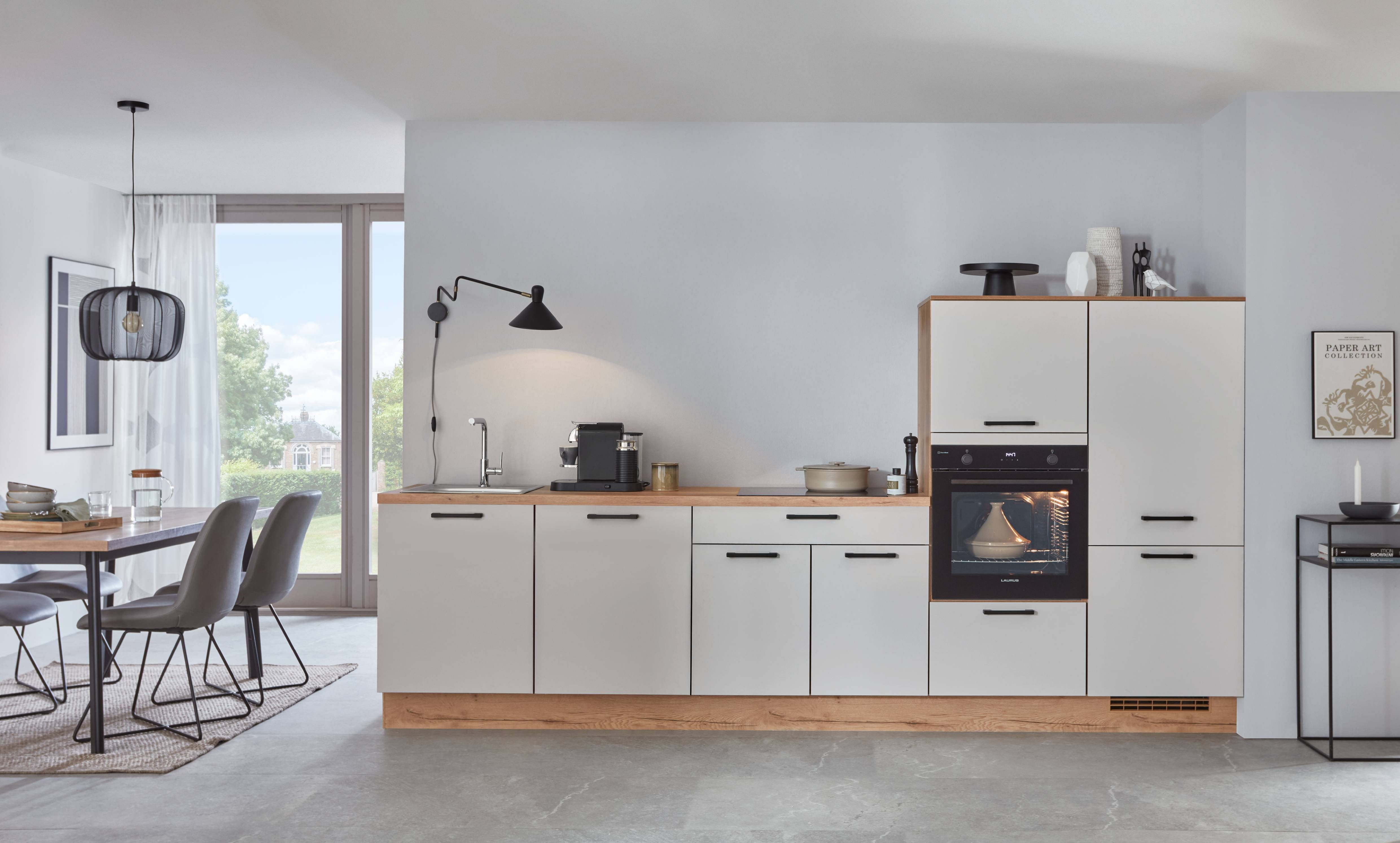 nobilia® Küchenzeile Tana, individuell anpassbar, gratis Küchenplanung mit Profis, (Breite 330 cm), vormontiert, wahlw. mit E-Geräten, Preis inkl.Lieferung