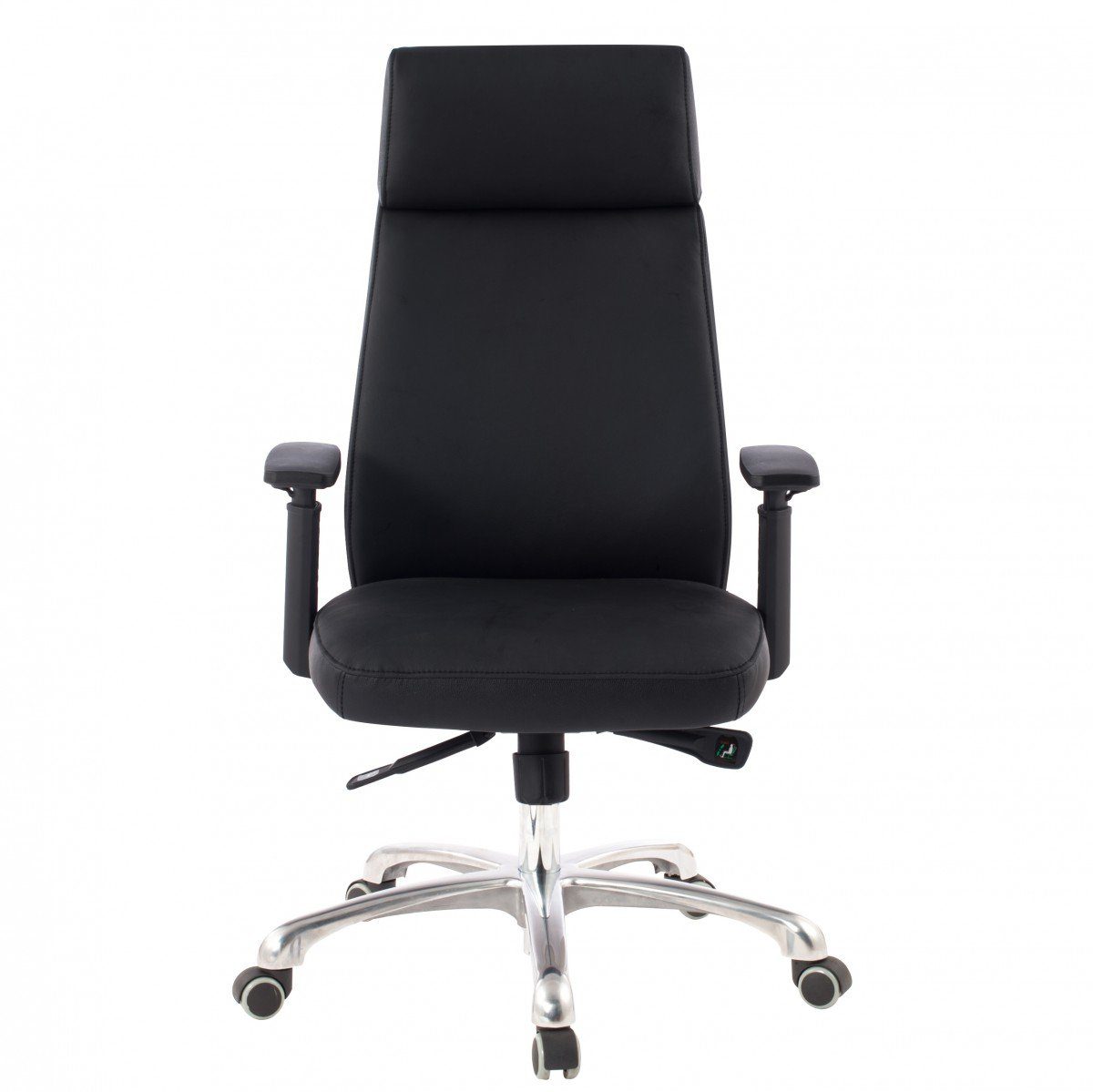 Amstyle Chefsessel PORTO Bürostuhl Leder Schwarz Schreibtischstuhl Drehstuhl e (Echtleder Schwarz Bürostuhl Ergonomisch Kopfstütze), Drehstuhl Wippfunktion, Schreibtischstuhl Drehbar