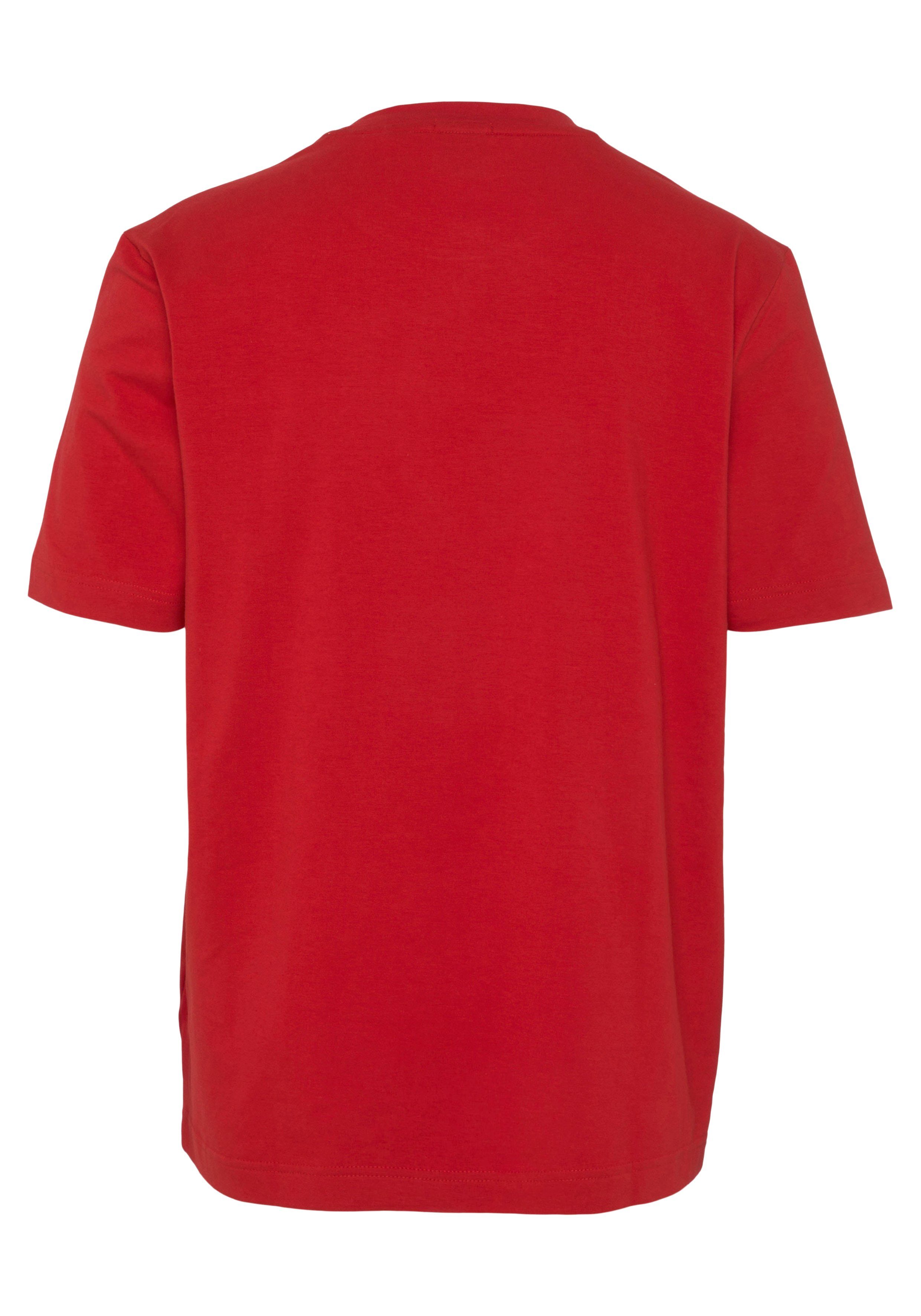 BOSS-Logodruck ORANGE bright_red auf mit der Brust BOSS Kurzarmshirt TChup