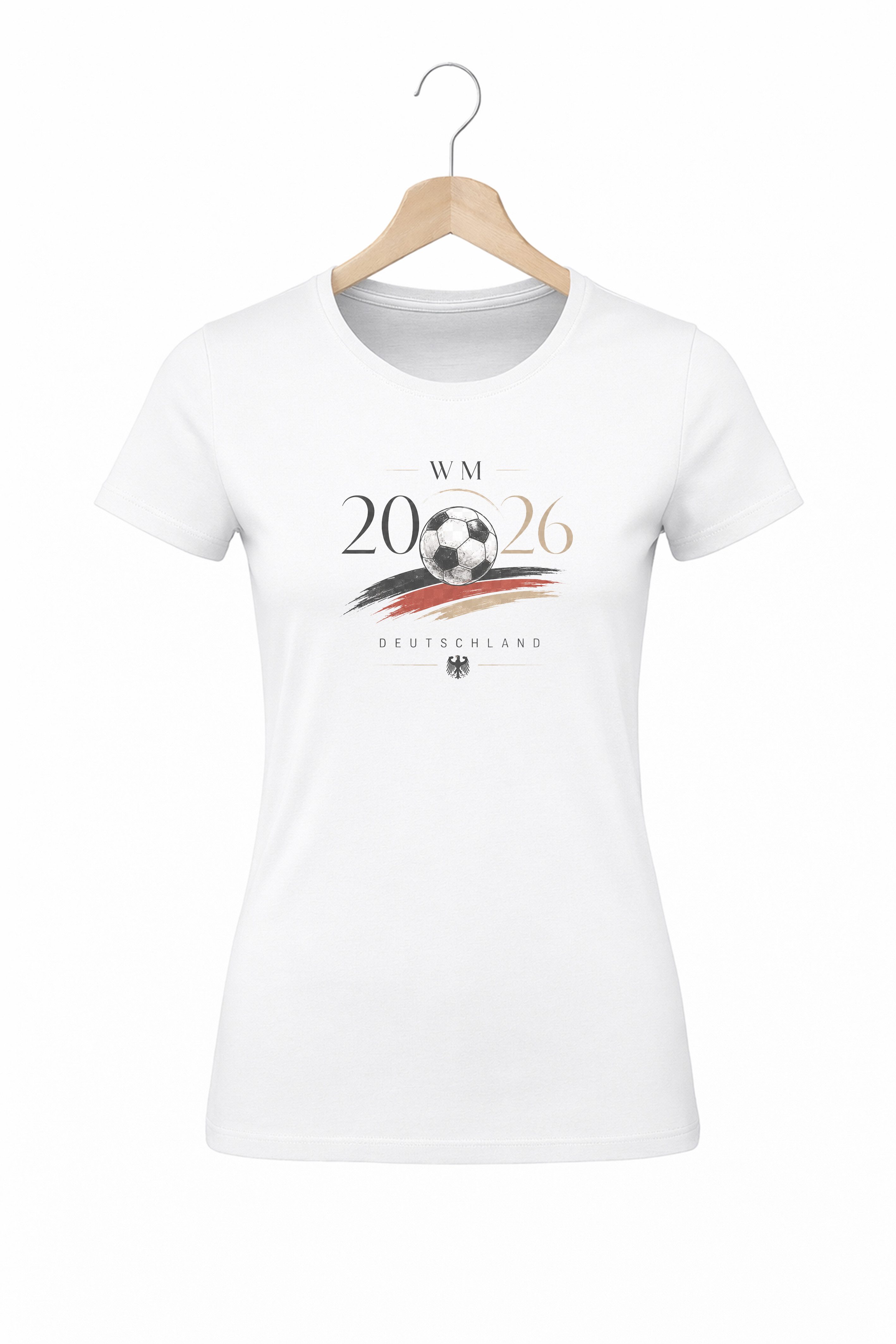 T-Shirt Fußball Top Sommershirt Damen WM 2026 Rundhals Basic