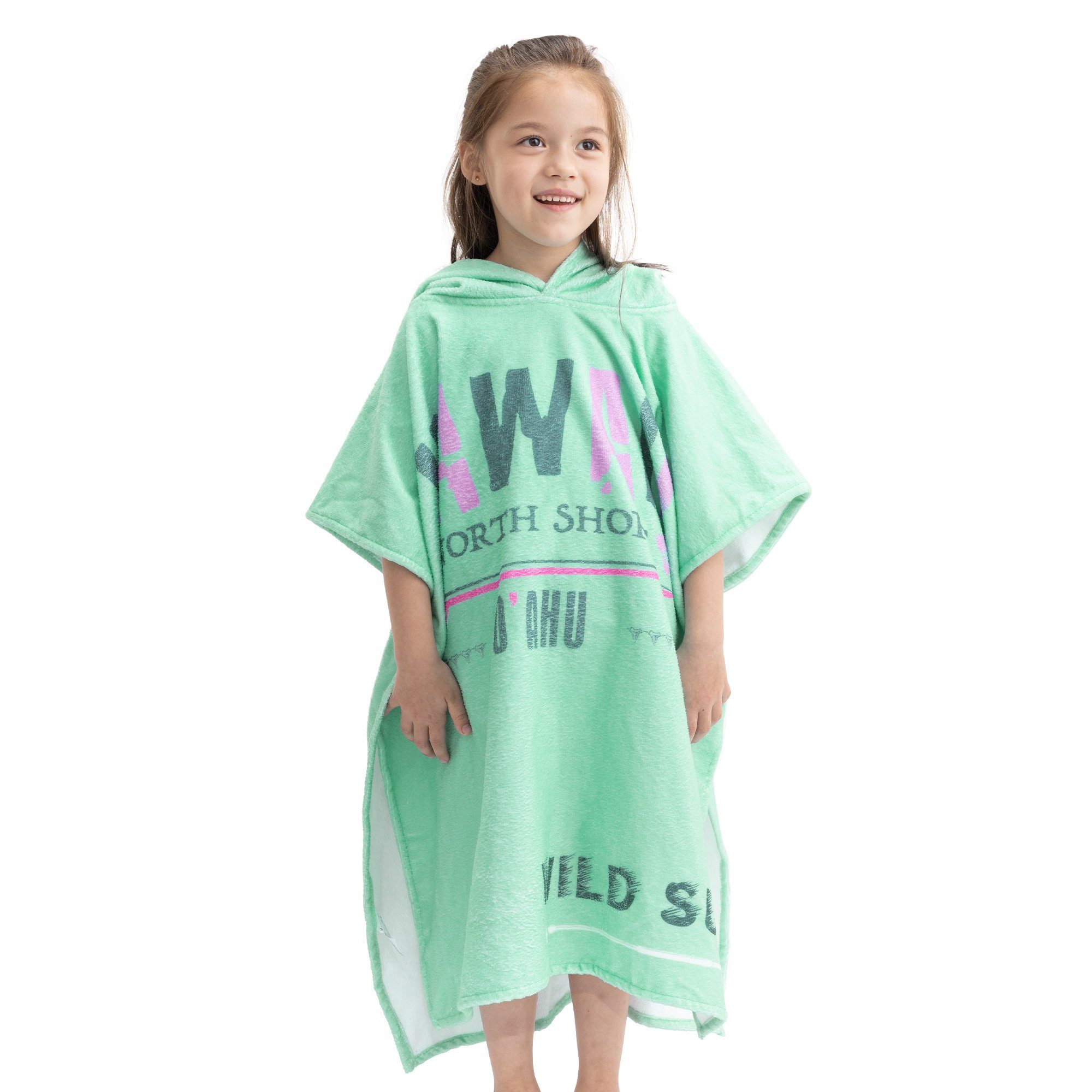 - Baumwolle Kinder und Mintgrün - Poncho Handtuch Baby Surfponcho, HOMELEVEL Badeponcho Kinderbademantel