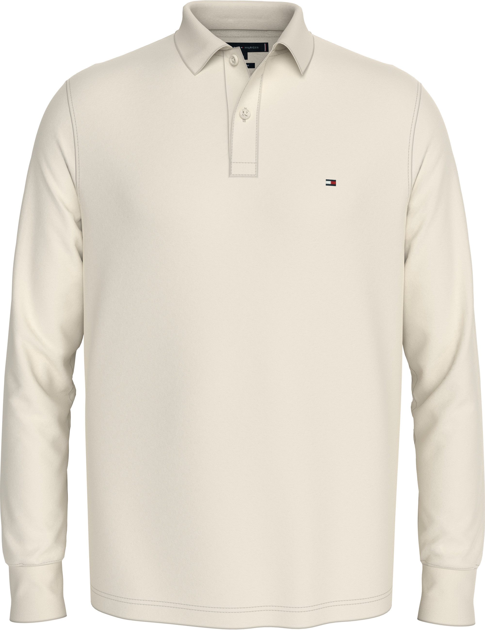 Tommy Hilfiger Langarm-Poloshirt L/S LIQUID COTTON REG POLO mit Jersey und Markenlabel unifarben, casual, regular fit, Baumwolle, Polokragen