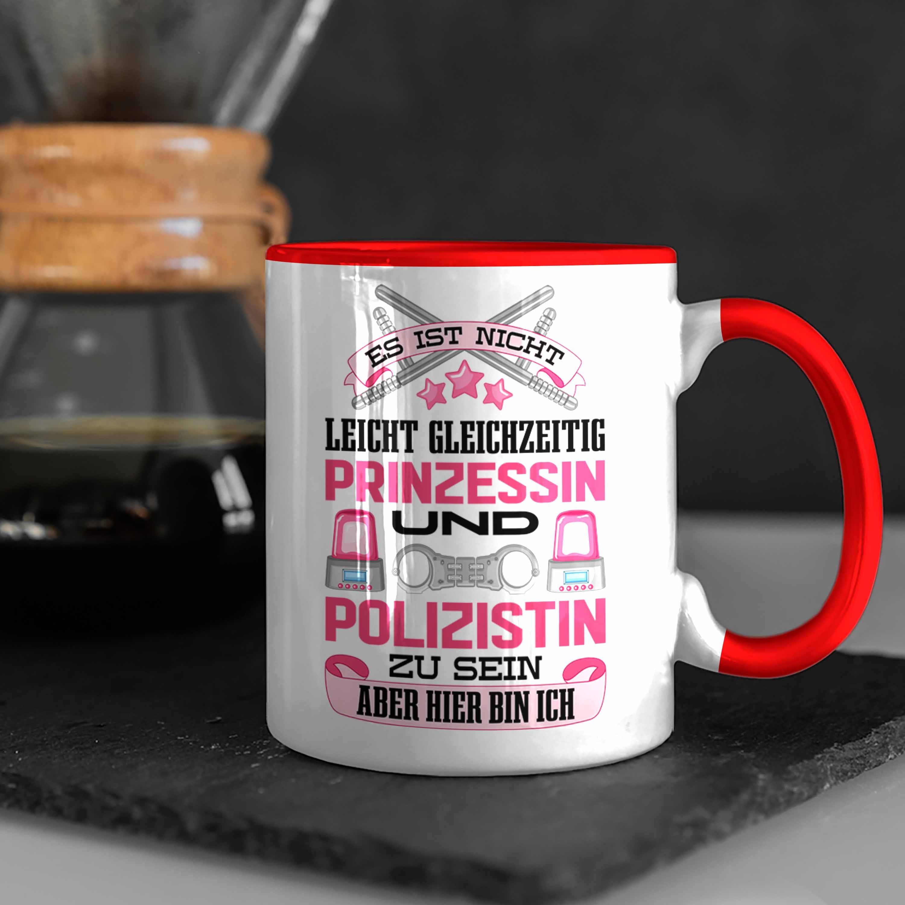 Spruch mit Tasse - Lustig Frauen Trendation Geschenk Rot Trendation Blaulichtmilieu Tasse Geschenke Polizistin Polizei