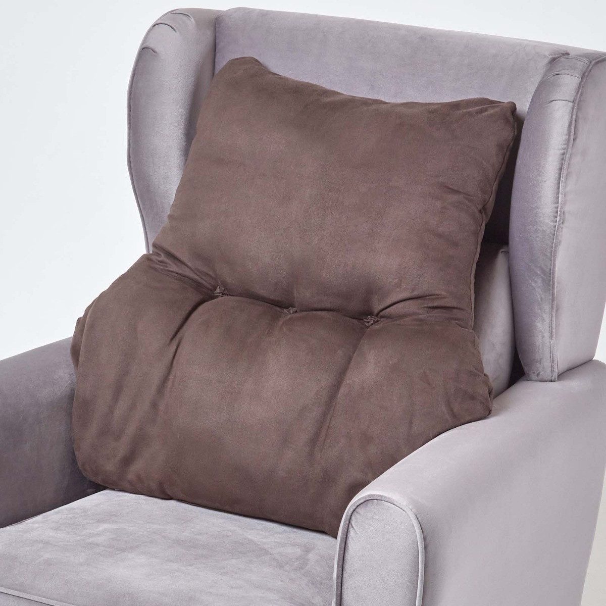 Homescapes Sitzkissen Rückenkissen braun – Rückenstützkissen 68 x 58 cm mit günstig online kaufen