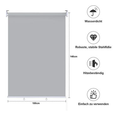 Randaco Senkrechtmarkise Außenrollo Beschattung Vertikalmarkise Sonnenschutz UV-Schutz