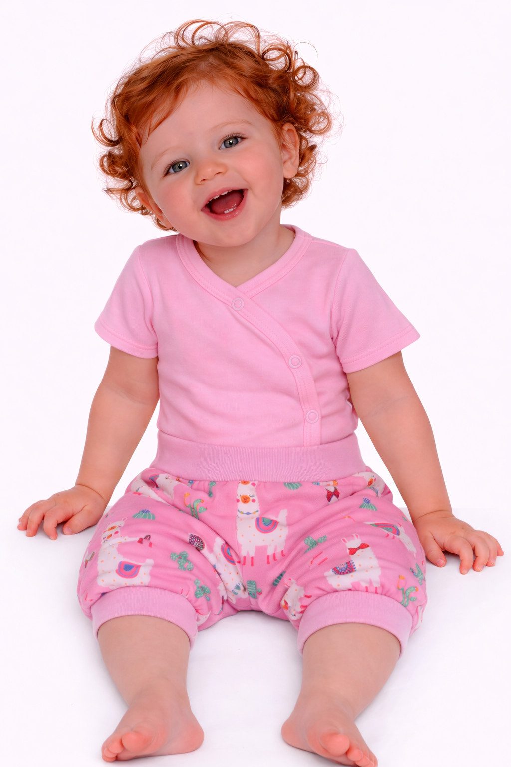 Body & Shorts Wickelbody kurzarm kurze Hose Set Erstlingsset in Rosa
