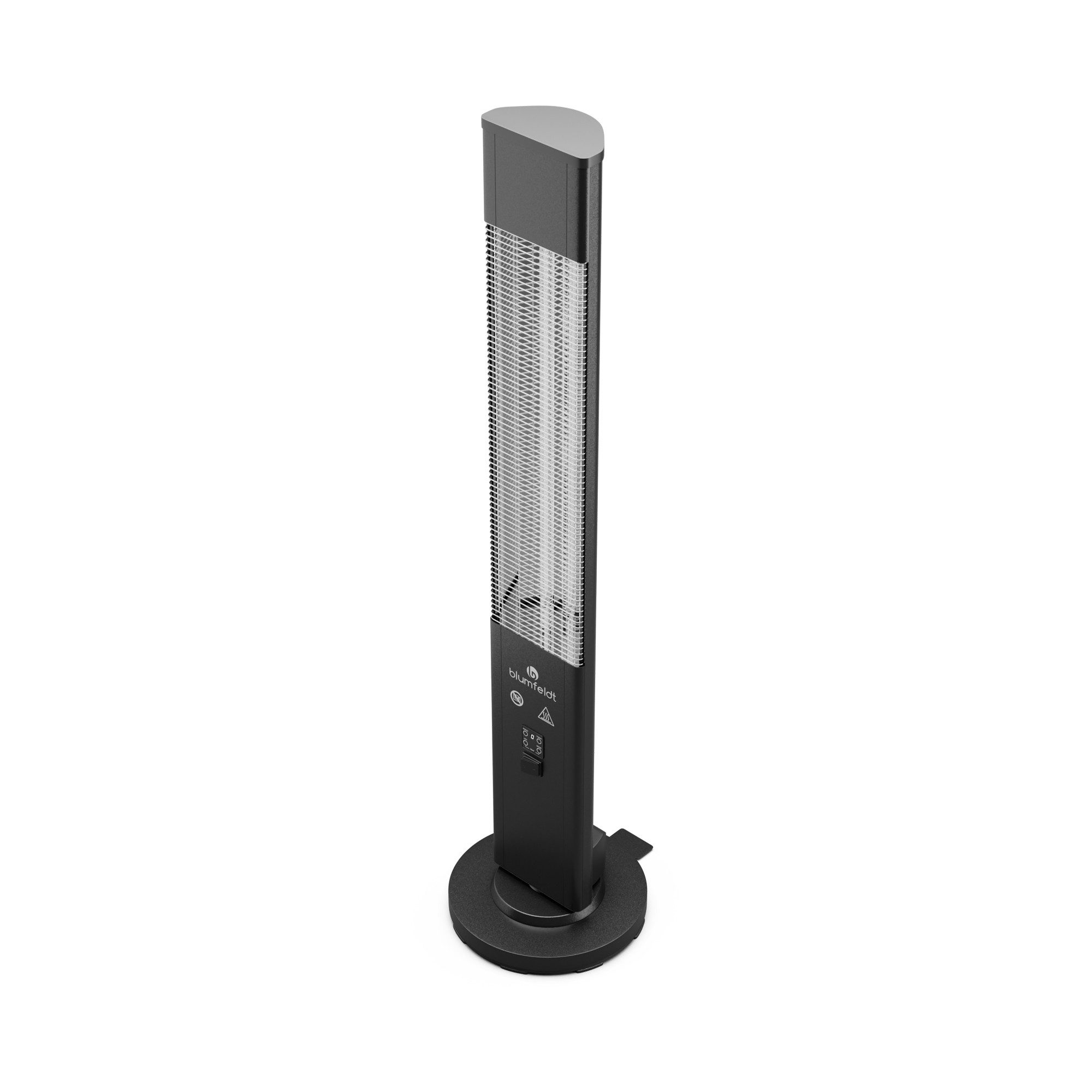 blumfeldt Terrassenstrahler Heat Guru Plus, Heizung Elektrische Heizstrahler Indoor Outdoor LED Schwarz