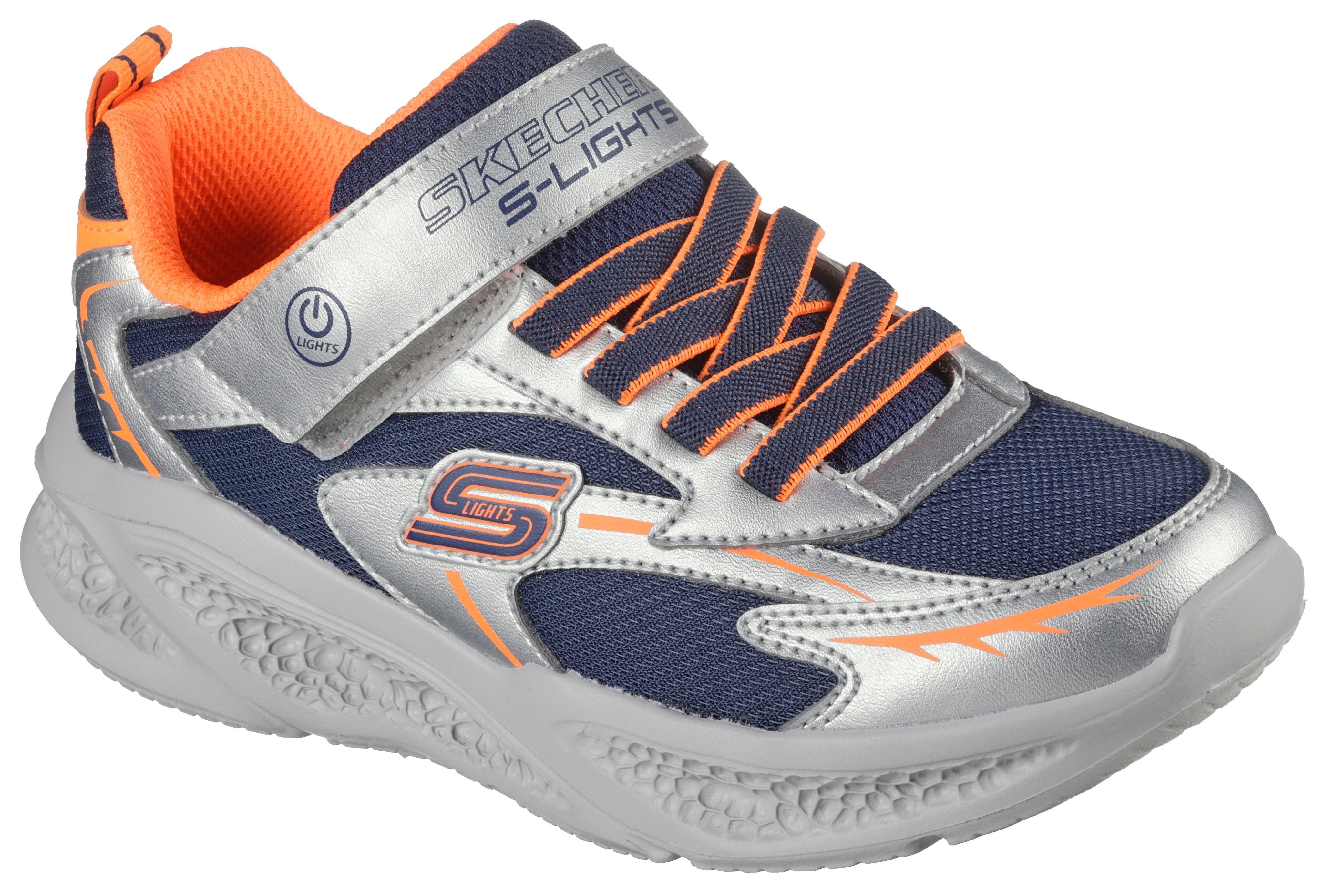 Skechers SKECHERS METEOR-LIGHTS Sneaker Klettschuh mit Blinkfunktion, Größenschablone zum Download