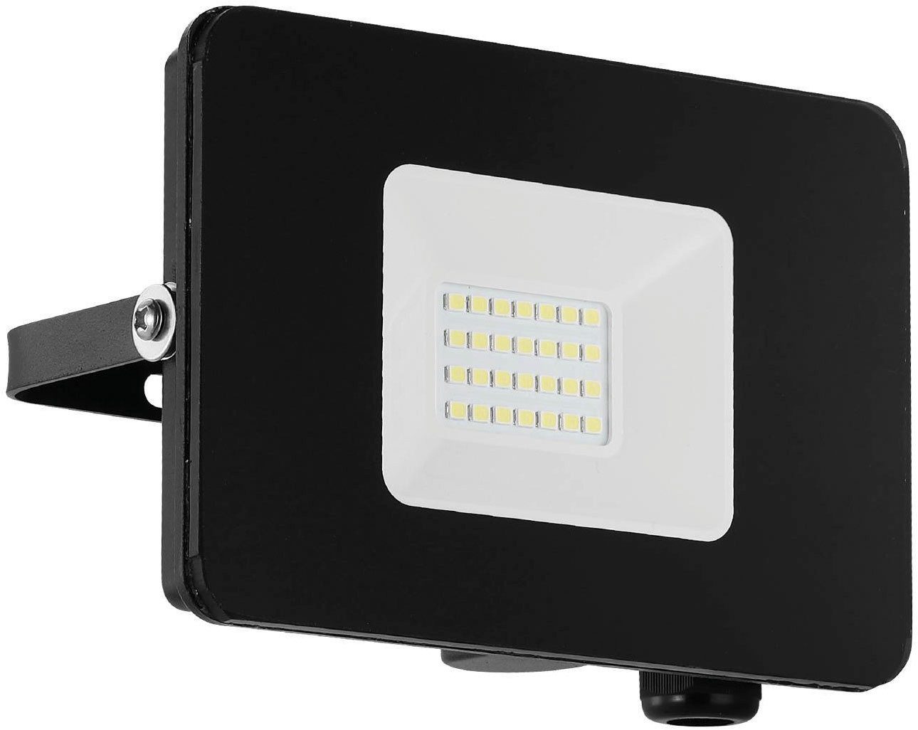 EGLO Wandleuchte Faedo 3, Außen-Strahler, Außenleuchte, Wandstrahler, IP65, Lampe, LED fest integriert, Kaltweiß, Wand-/Deckenleuchte - L13 x H9,5 x AL3 cm - schwarz - 21W inkl.