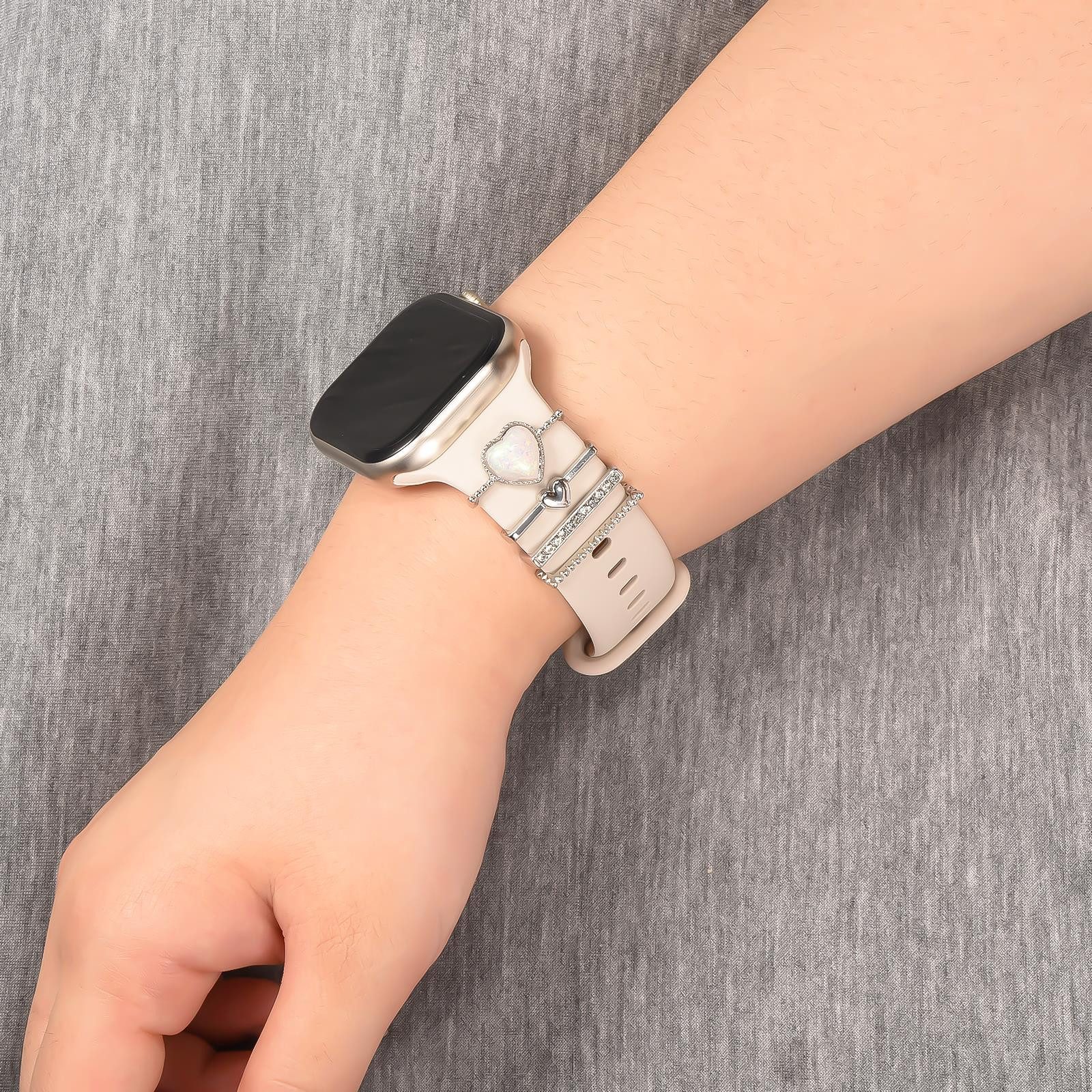 CoolGadget Smartwatch-Armband Uhren Charms Schmuck Ringe Deko Loops Motiv Clips, passend für alle Apple Watch und Samsung Galaxy Watch Modelle