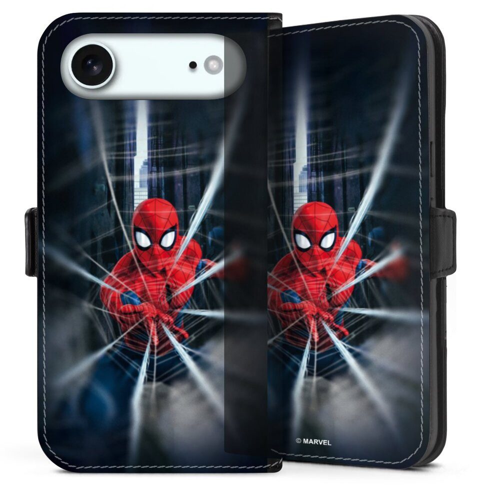 DeinDesign Handyhülle Marvel Spider-Man Kinofilm Spider-Man Webs In Action, Apple iPhone Air Hülle Handy Flip Case Wallet Cover Handytasche Leder