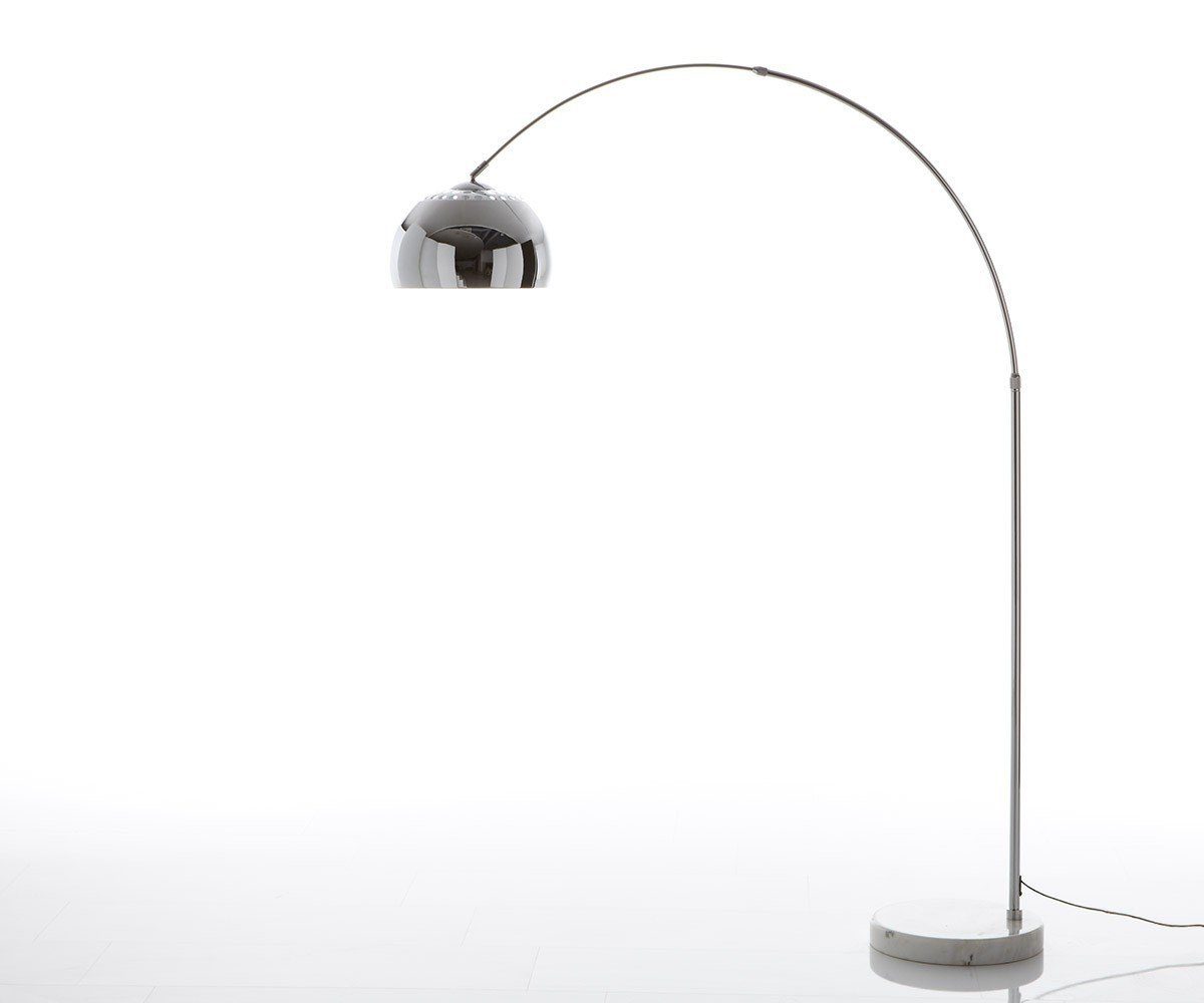 DELIFE Stehlampe Big-Deal, Eco Silberfarben Marmor günstig online kaufen