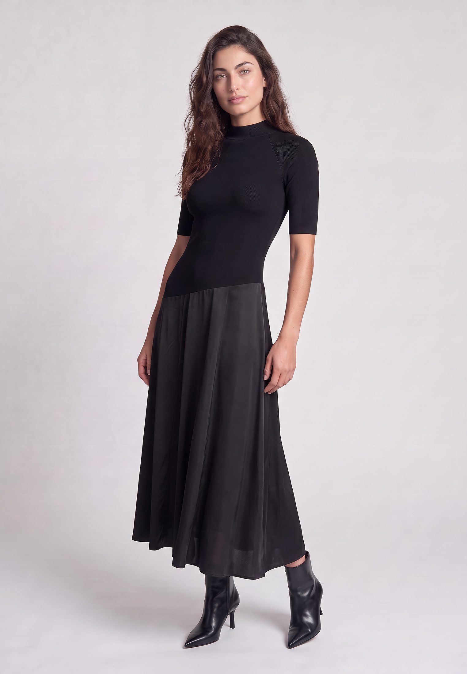 MARC AUREL Maxikleid mit Jersey-Oberteil