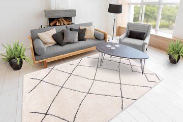 Teppich Orlando 525, me gusta, rechteckig, Höhe: 27 mm, Attraktives Muster, Retrolook,Baumwollrücken, Fußbodenheizung geeignet