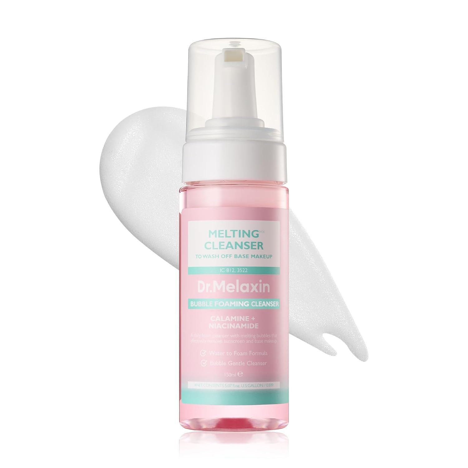 Dr.Melaxin Gesichts-Reinigungscreme Melting Cleanser 150 ml – K-Beauty Reinigungsschaum mit Calamine, Niacinamide, Centella, Willow Bark – Hypoallergener Bubble-Foam