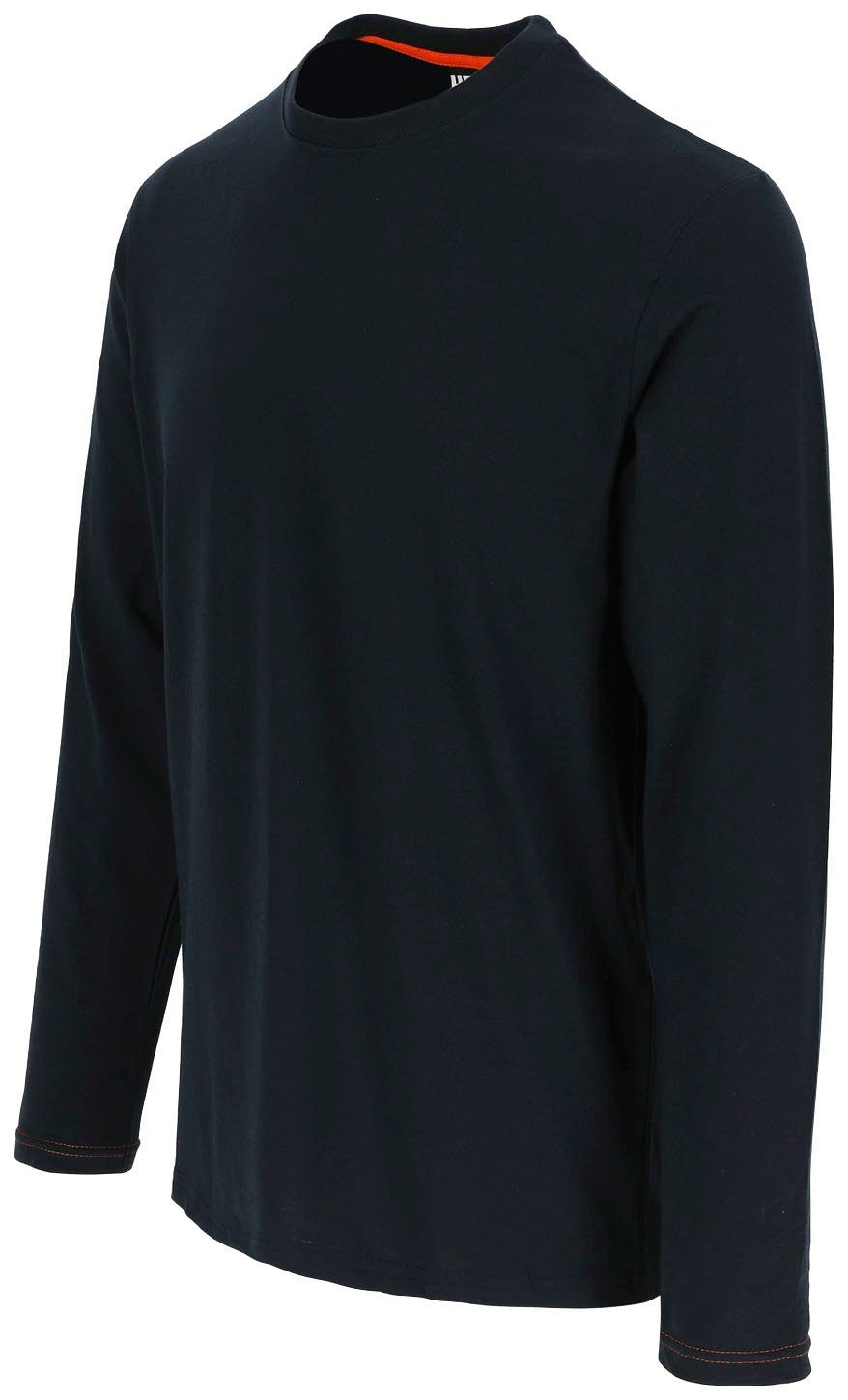 Herock Langarmshirt Noet t-shirt Tragegefühl, marine langärmlig vorgeschrumpfte Basic Baumwolle, % angenehmes 100