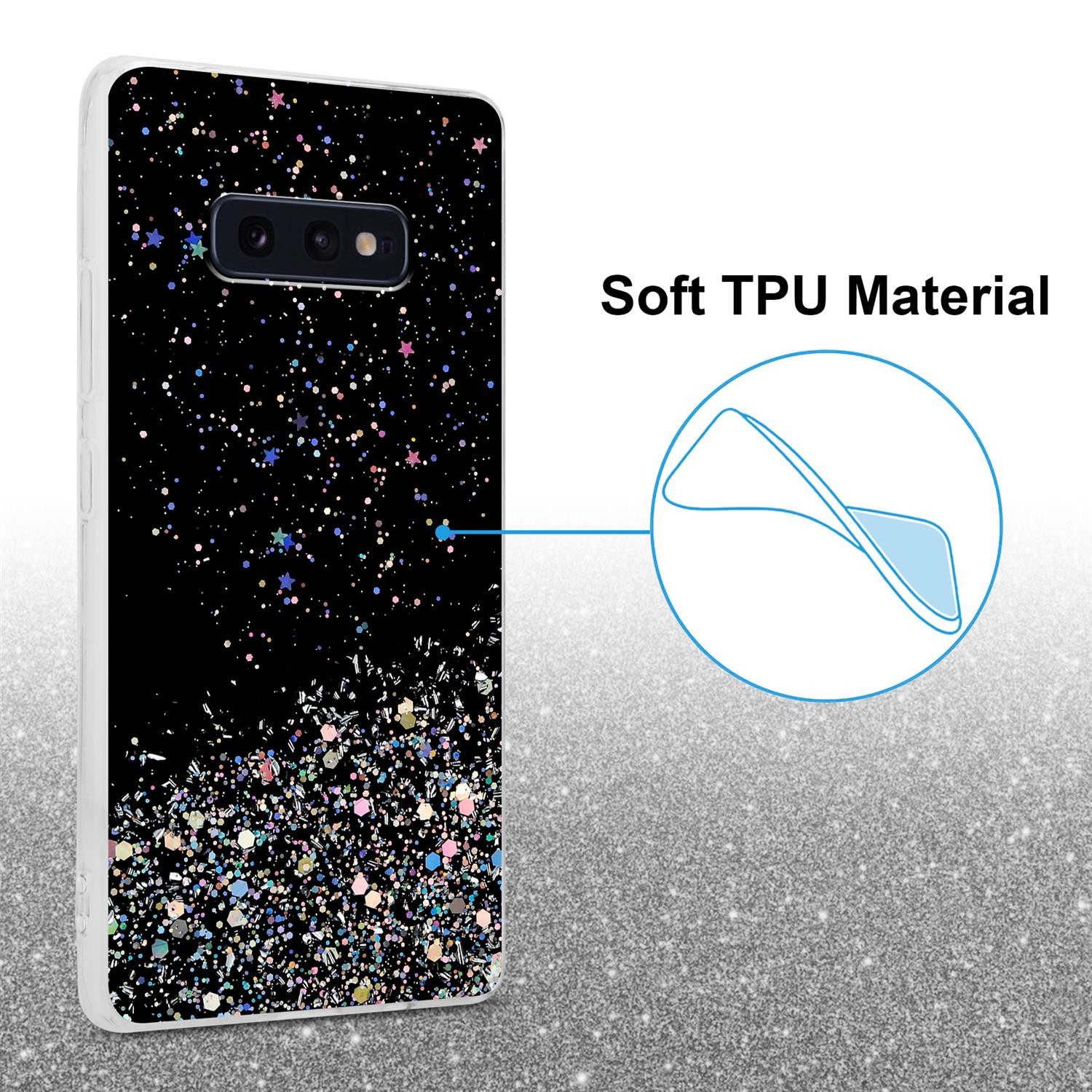 Cadorabo Handyhülle für Samsung Galaxy S10e Hülle Samsung Galaxy S10e, Flexible TPU Silikon Handy Schutzhülle - Hülle - mit Glitzer