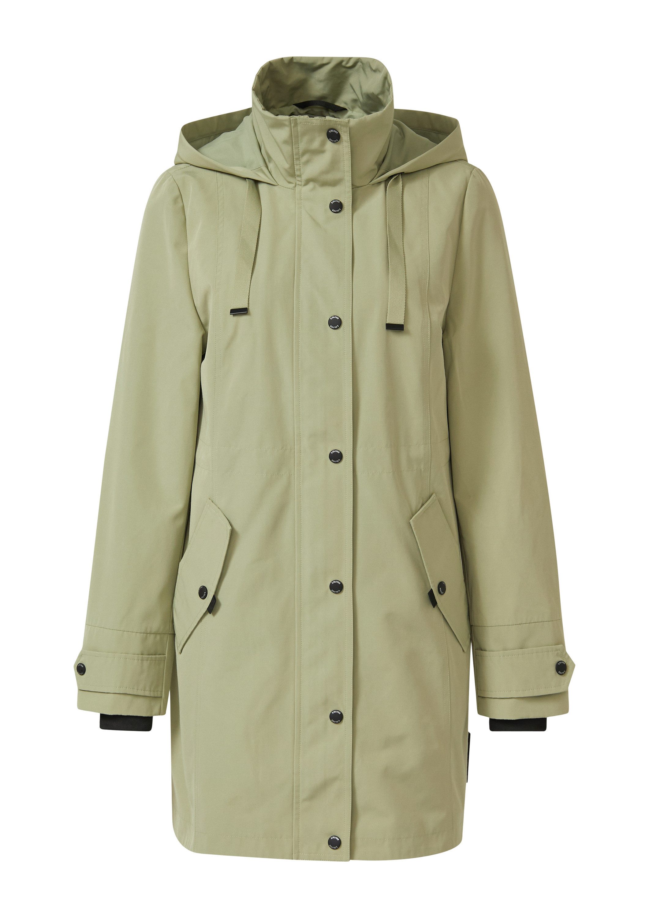 s.Oliver Parka Outdoor-Jacke Parka mit Kapuze und Taillenregulierung