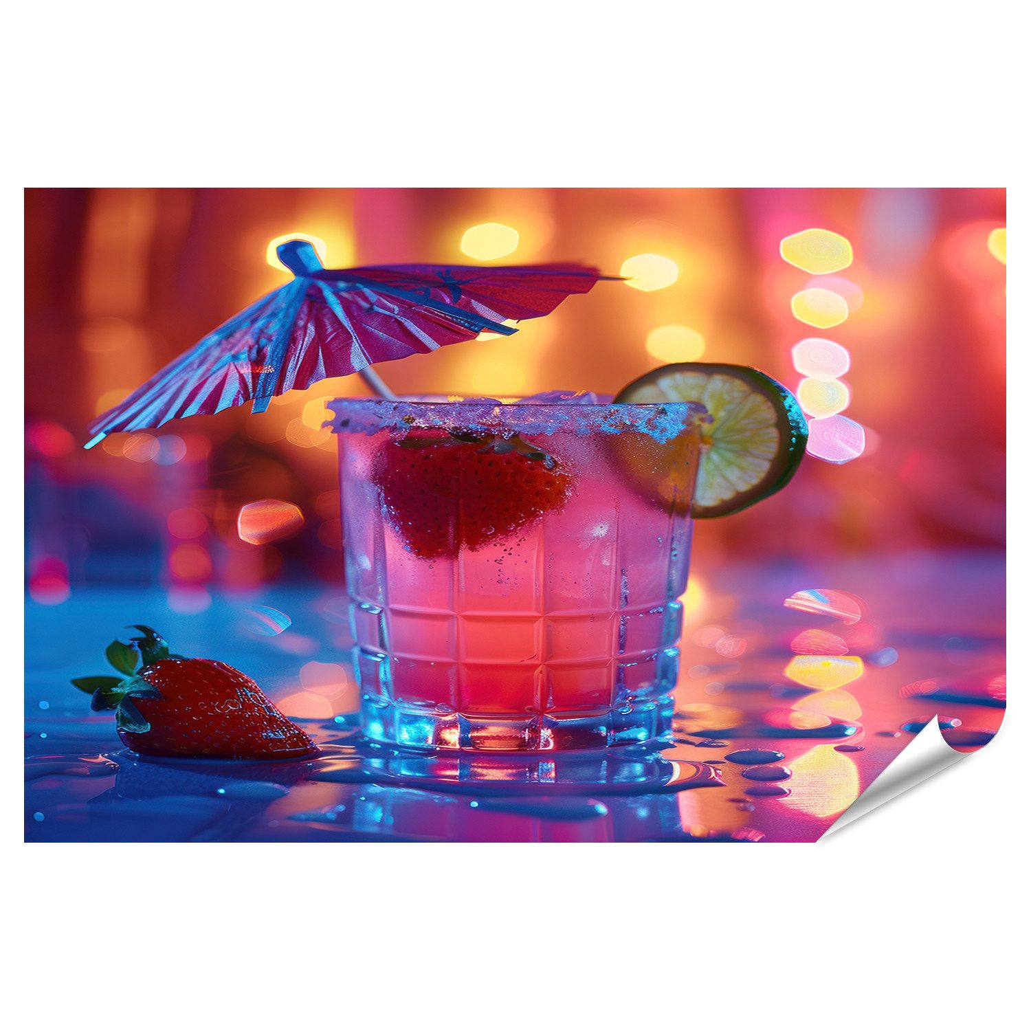 islandburner Poster Doppel Erdbeer-Limetten Twist: Erdbeercocktail mit ...