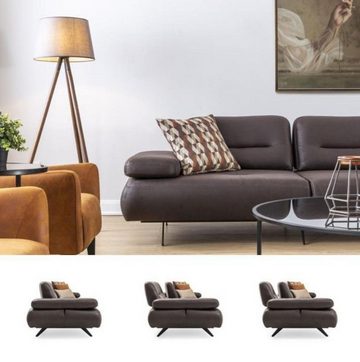 JVmoebel Wohnzimmer-Set Sofagarnitur 4+2+1 Sitz Couch Polster Möbel Wohnlandschaft Garnituren, (4-St)
