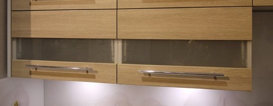 Feldmann-Wohnen Klapphängeschrank »ESSEN« (Hängeschrank mit Glas