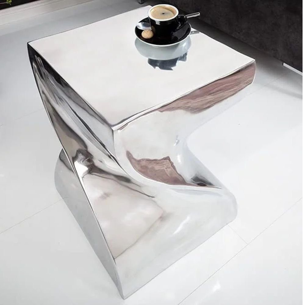 LebensWohnArt Couchtisch Design Beistelltisch GIRO Aluminium günstig online kaufen